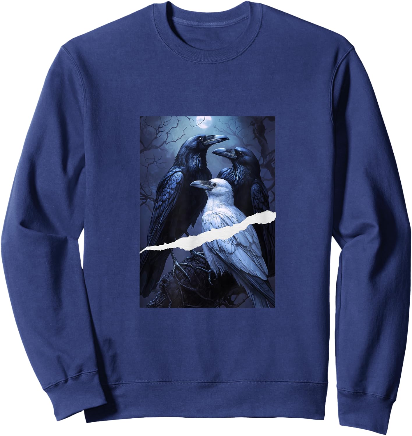 Ravens Under the Moon - Inspired by Feathers So Vicious Sweatshirt - Sweatshirt | Navy
