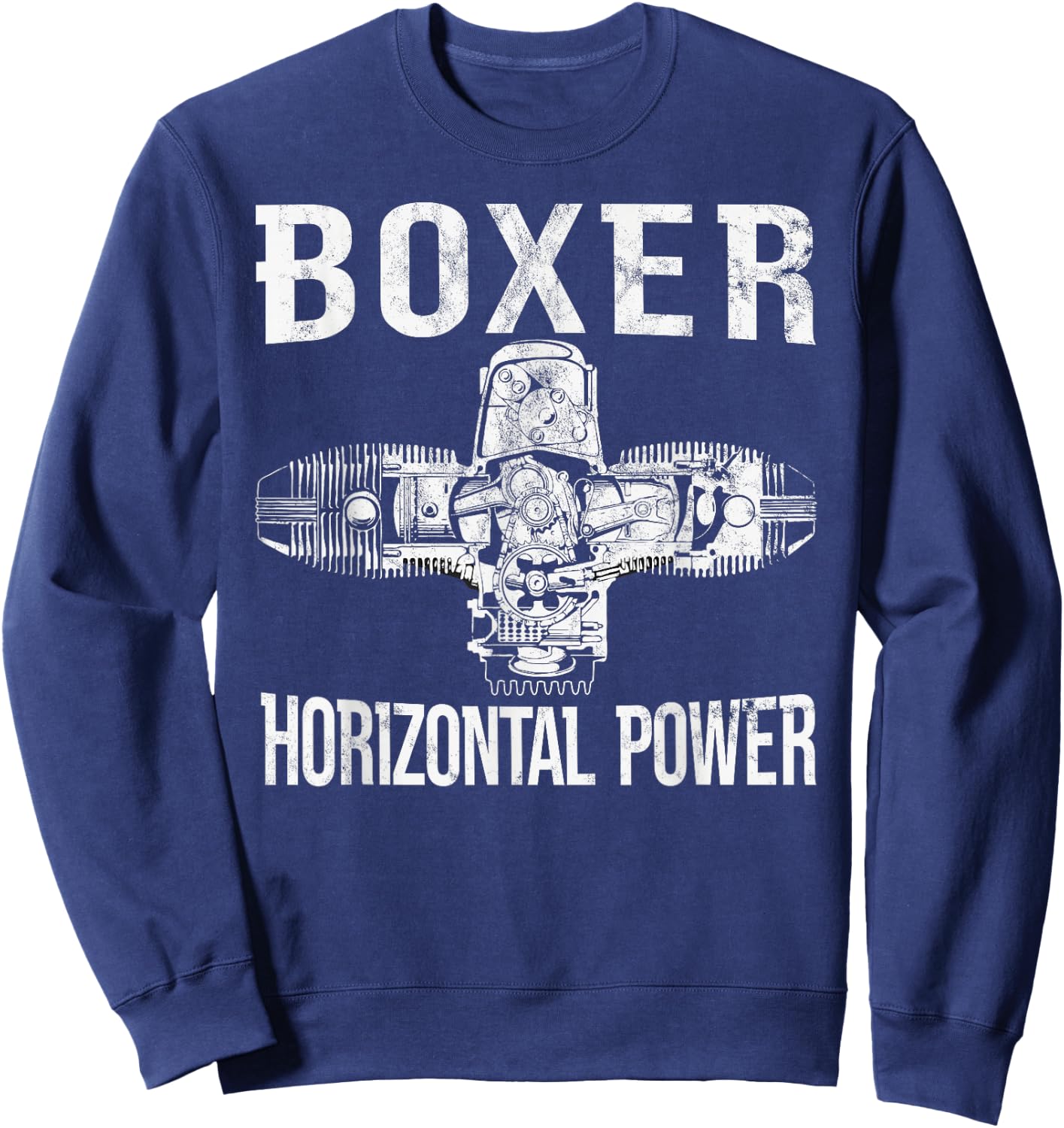 Boxer Motor Motorrad Biker Boxer Zweizylinder Motorrad Sweatshirt - Sweatshirt | Navy