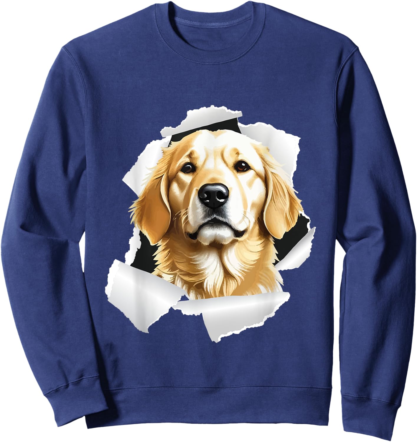 Sneaking Golden Retriever - Dog Owner Puppy Canine Lover Sweatshirt - Sweatshirt | Navy