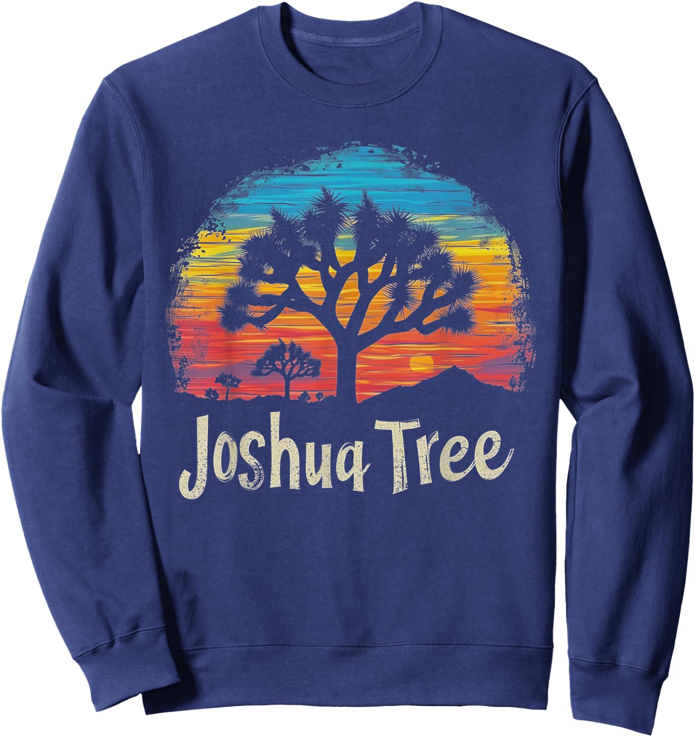 Joshua Tree - US National Park Vintage Men Women Kids Retro Sweatshirt - Sweatshirt | Navy