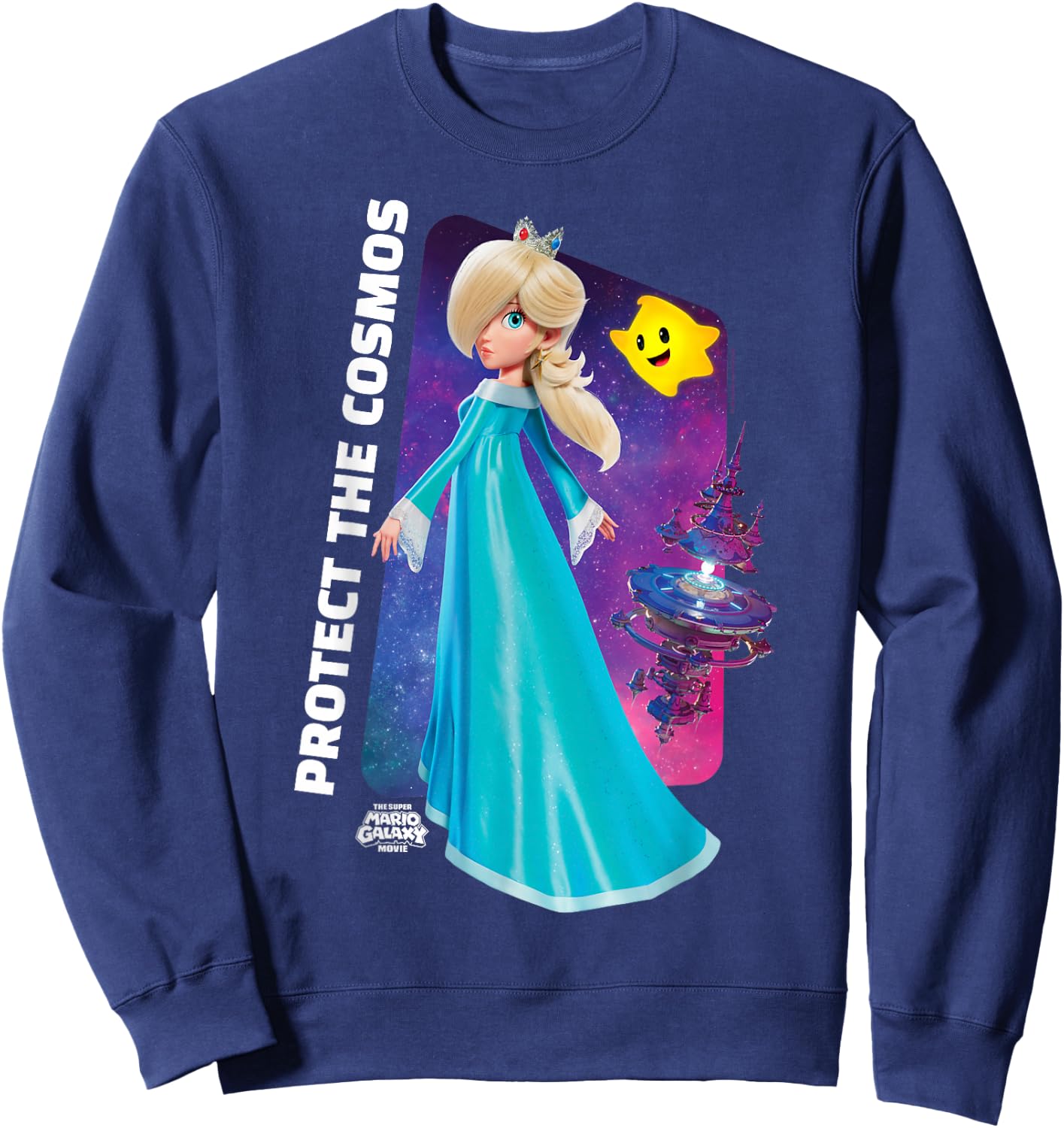 The Super Mario Galaxy Movie Rosalina Protect The Cosmos Sweatshirt - Sweatshirt | Navy