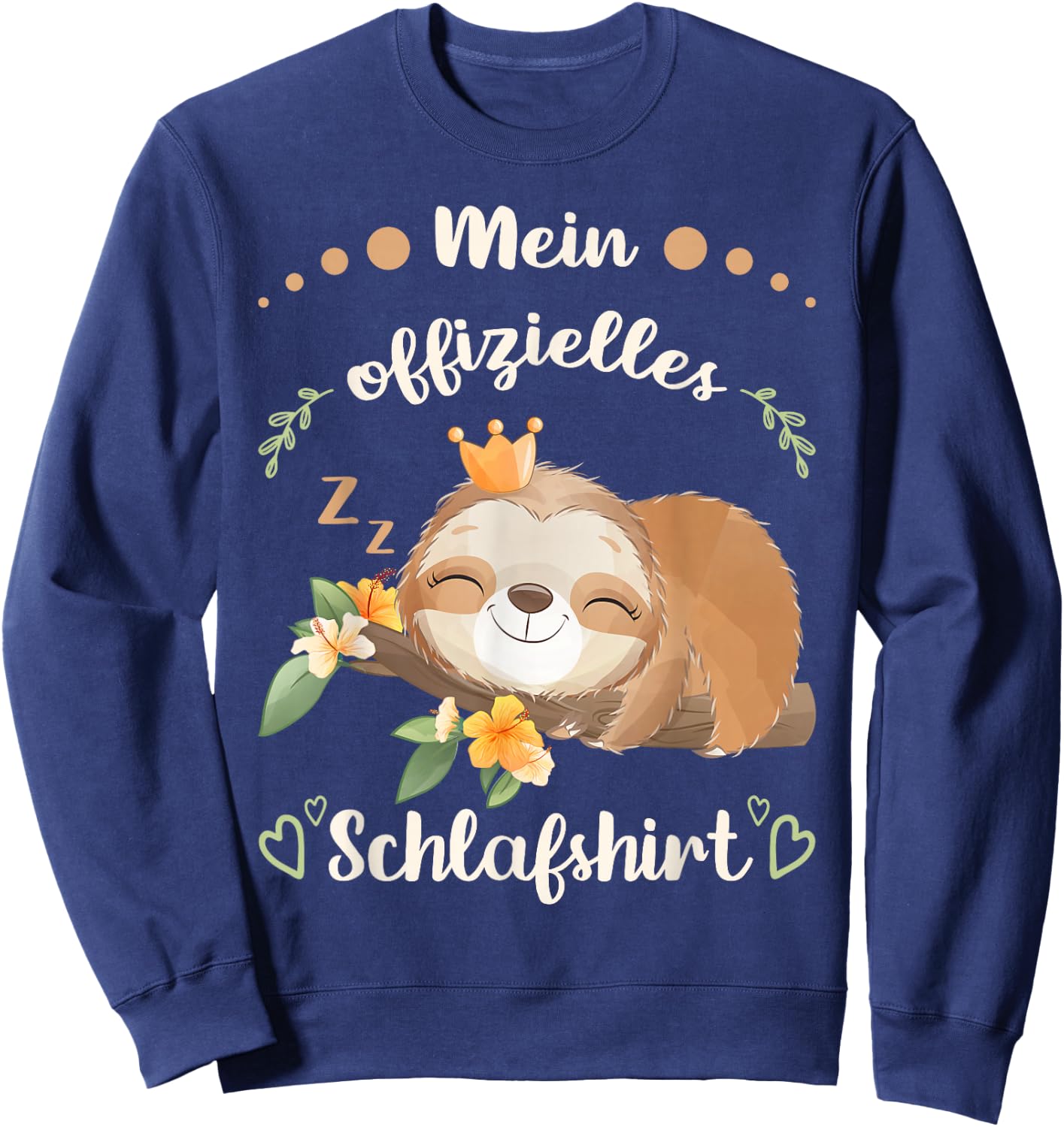 My Official Sleep Shirt Women's Sloth Pyjama Shirt , black Sweatshirt - Sweatshirt | Navy