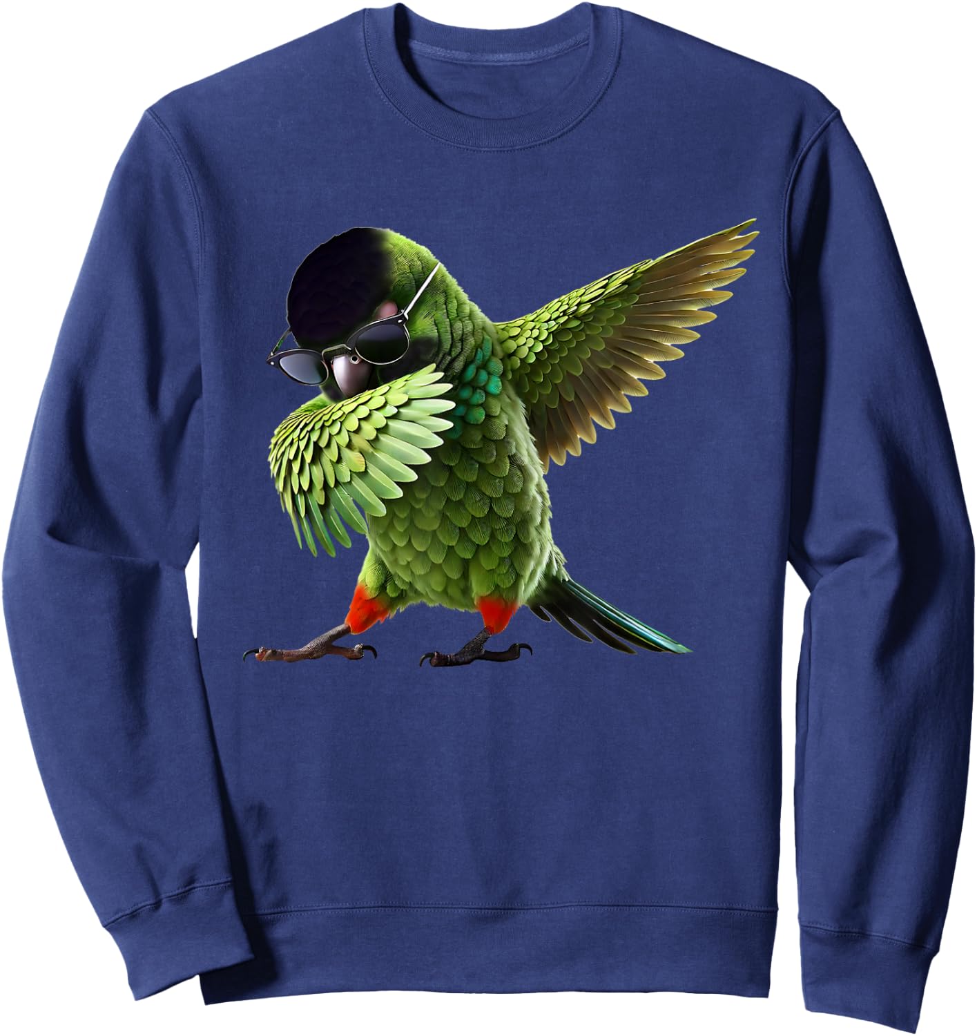 Dabbing Nanday Conure Parrot Lover Birding Sweatshirt - Sweatshirt | Navy