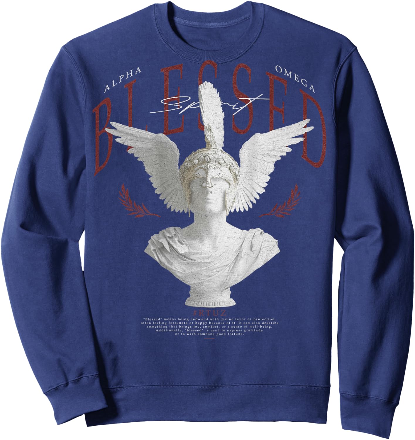 Hip Hop Urban Y2K Vintage Retro Edgy Backprint Streetwear Sweatshirt - Sweatshirt | Navy