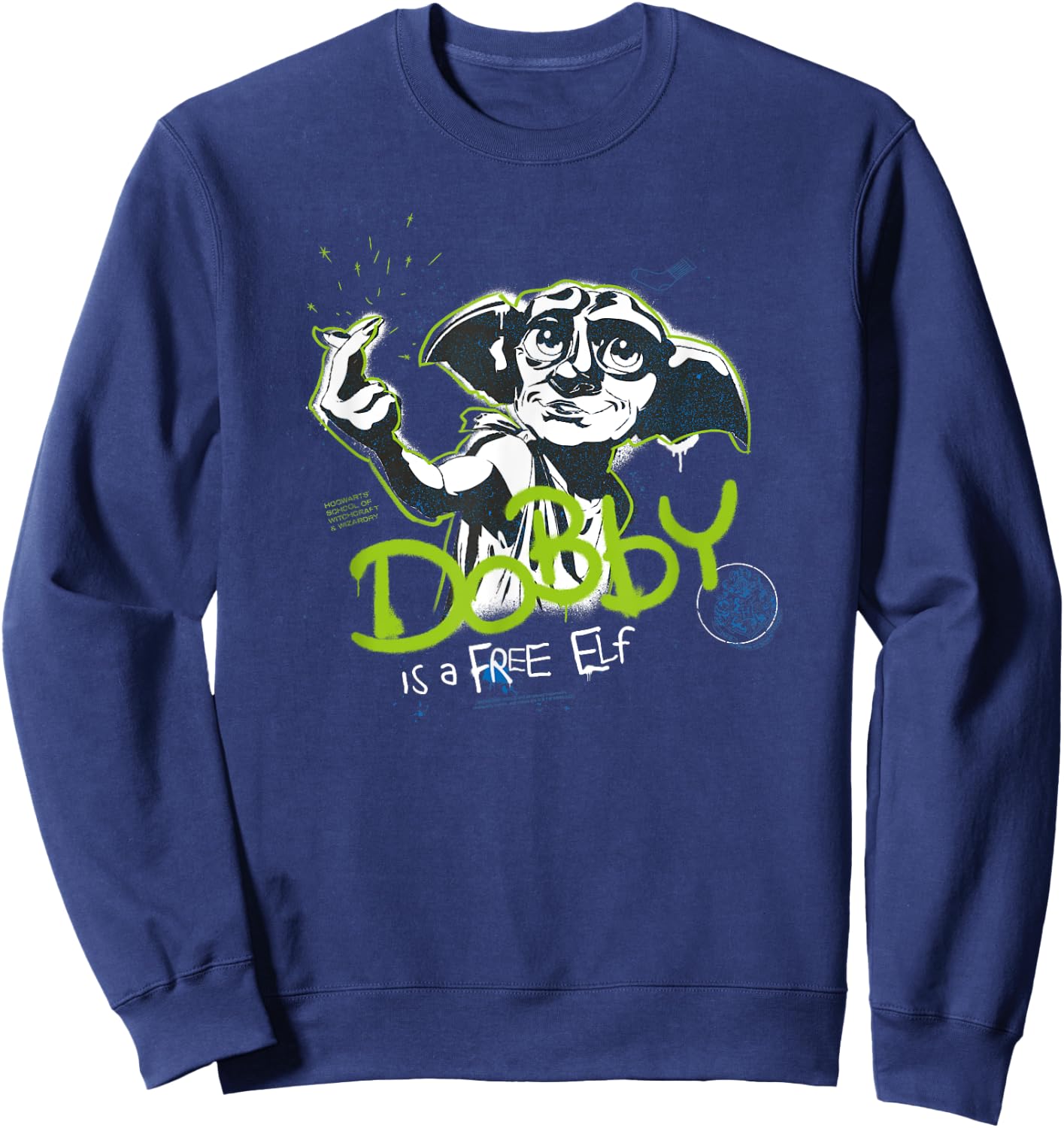 Harry Potter Dobby A Free Elf , black Sweatshirt - Sweatshirt | Navy