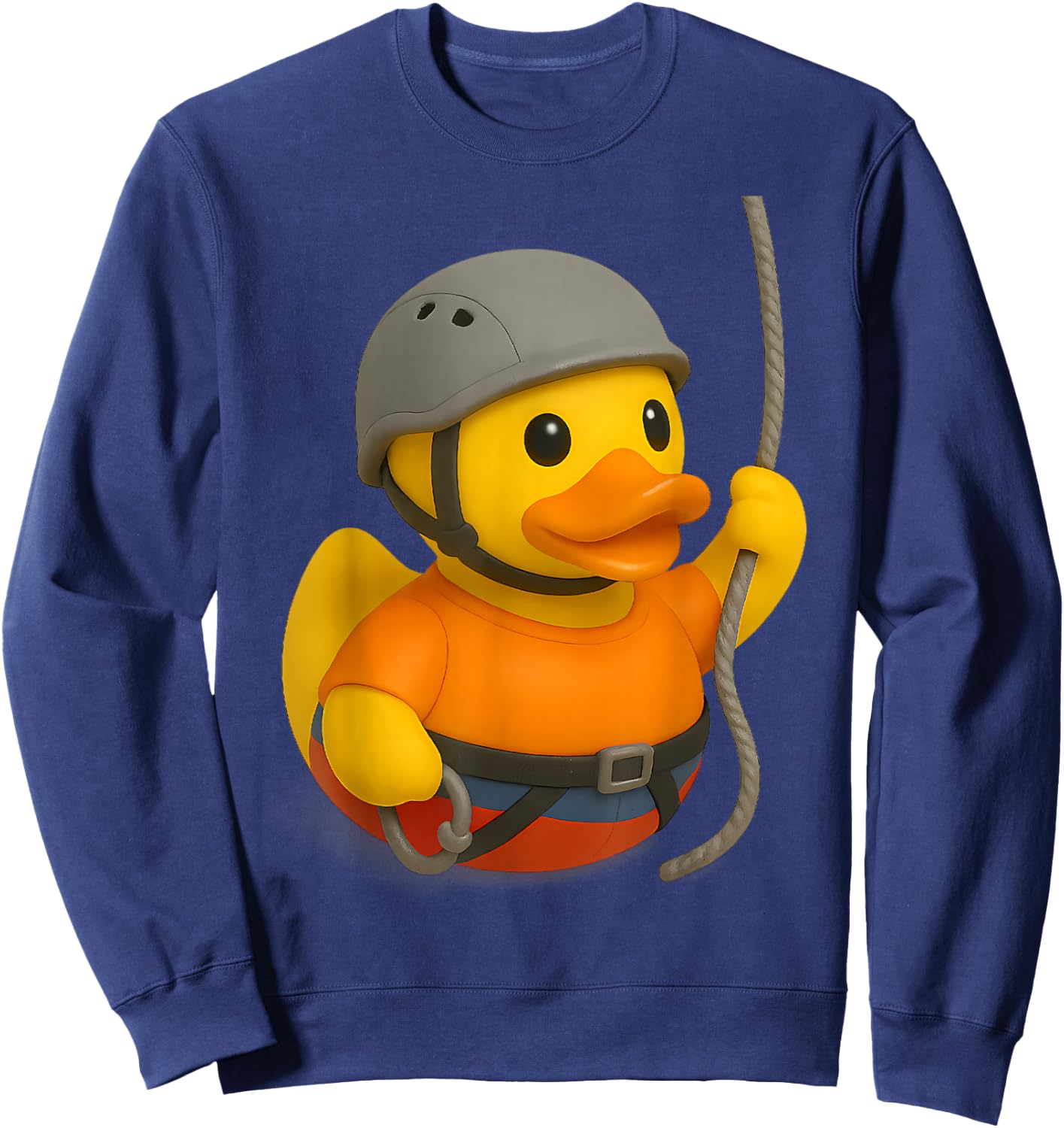 Rock Climbing Rubber Duck Climber Ducky Duckie Sweatshirt - Sweatshirt | Navy