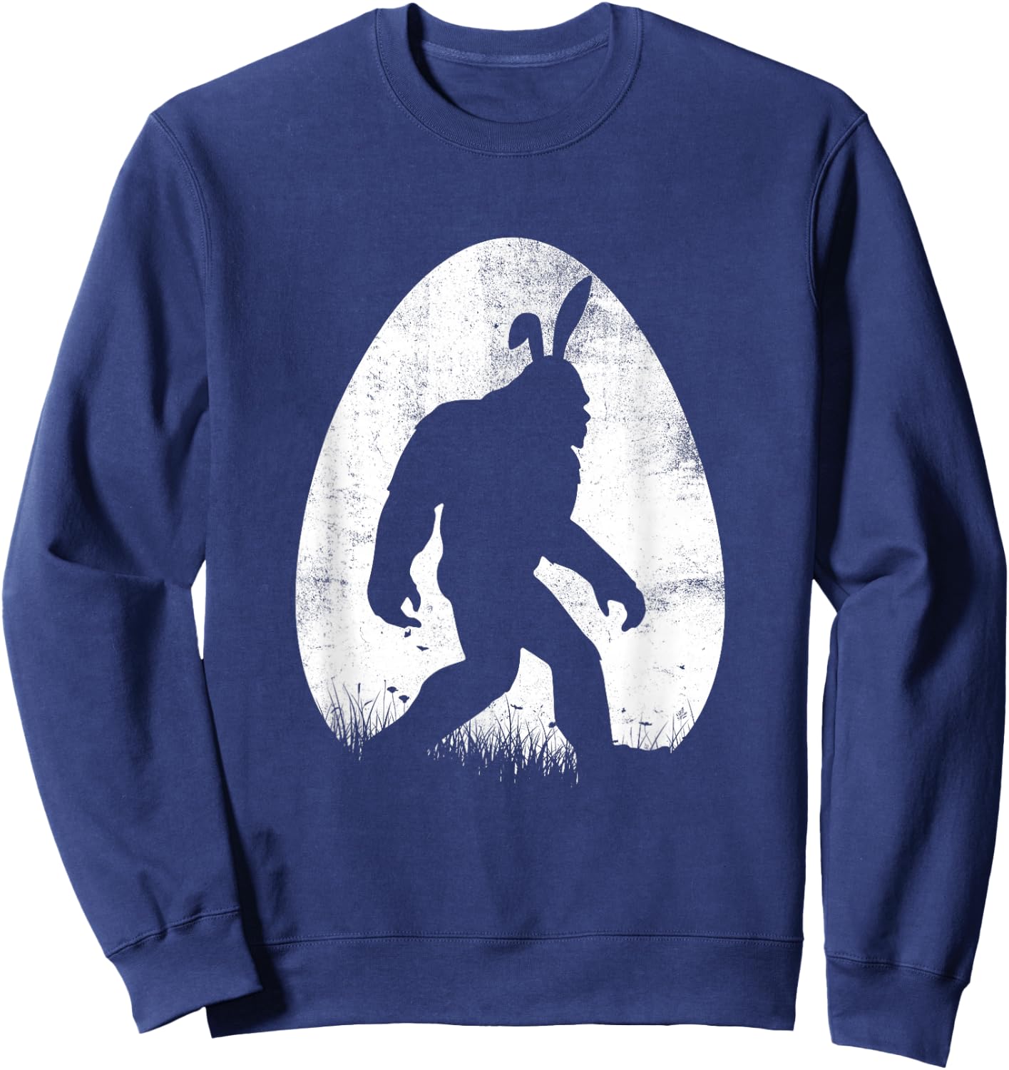 Easter Bigfoot Sasquatch Bunny Eggs Boys Kids Sweatshirt - Sweatshirt | Navy