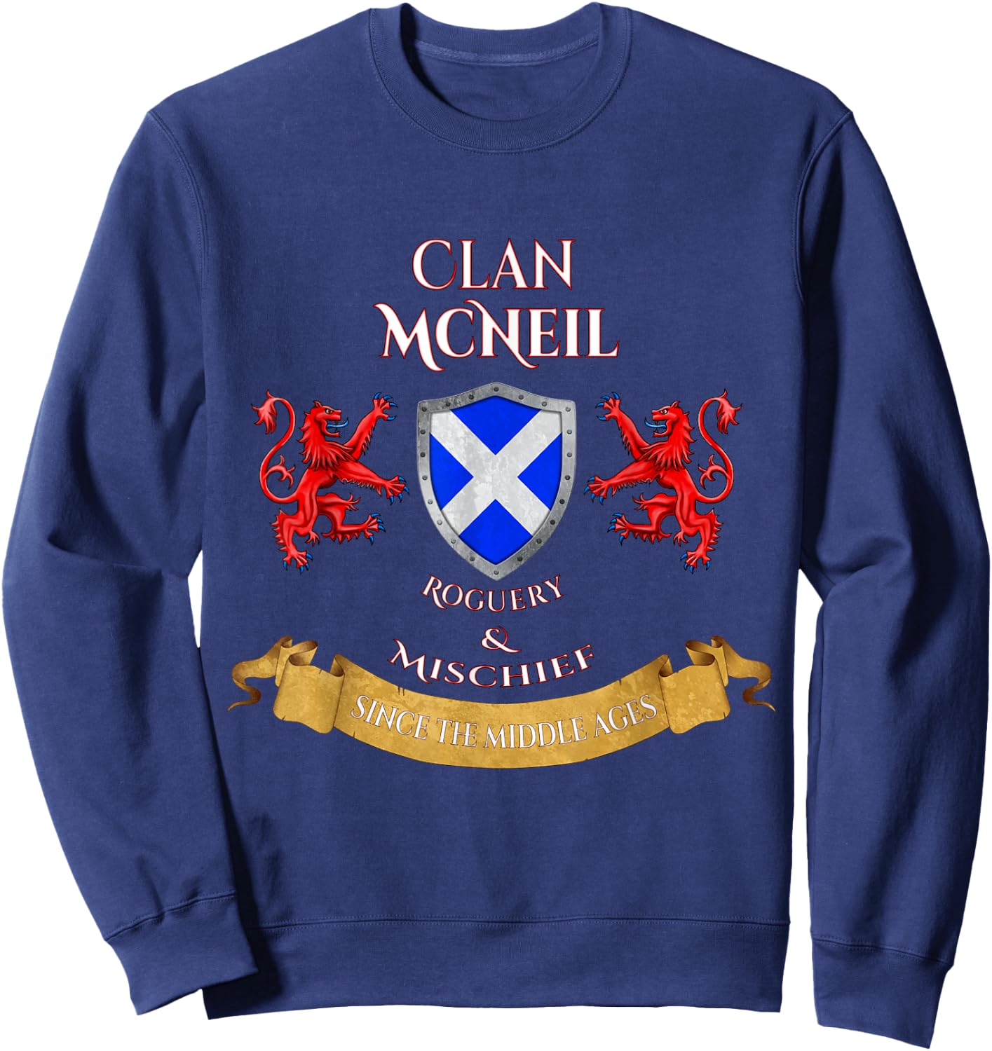 McNeil Scottish Family Clan Middle Ages Mischief Sweatshirt - Sweatshirt | Navy