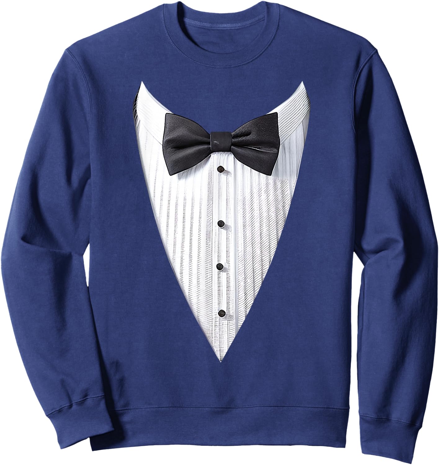 Tuxedo, Costume, Frac, Bowtie, Vest, Fake Tuxedo , Black, S Sweatshirt - Sweatshirt | Navy