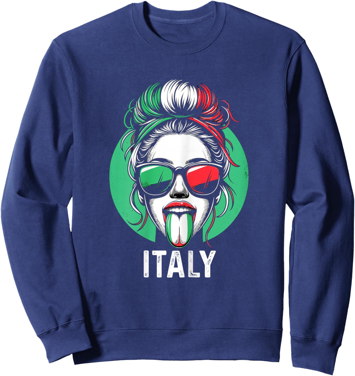 Italy Proud Italian Girl Mother Mum Italy , black Sweatshirt - Sweatshirt | Navy