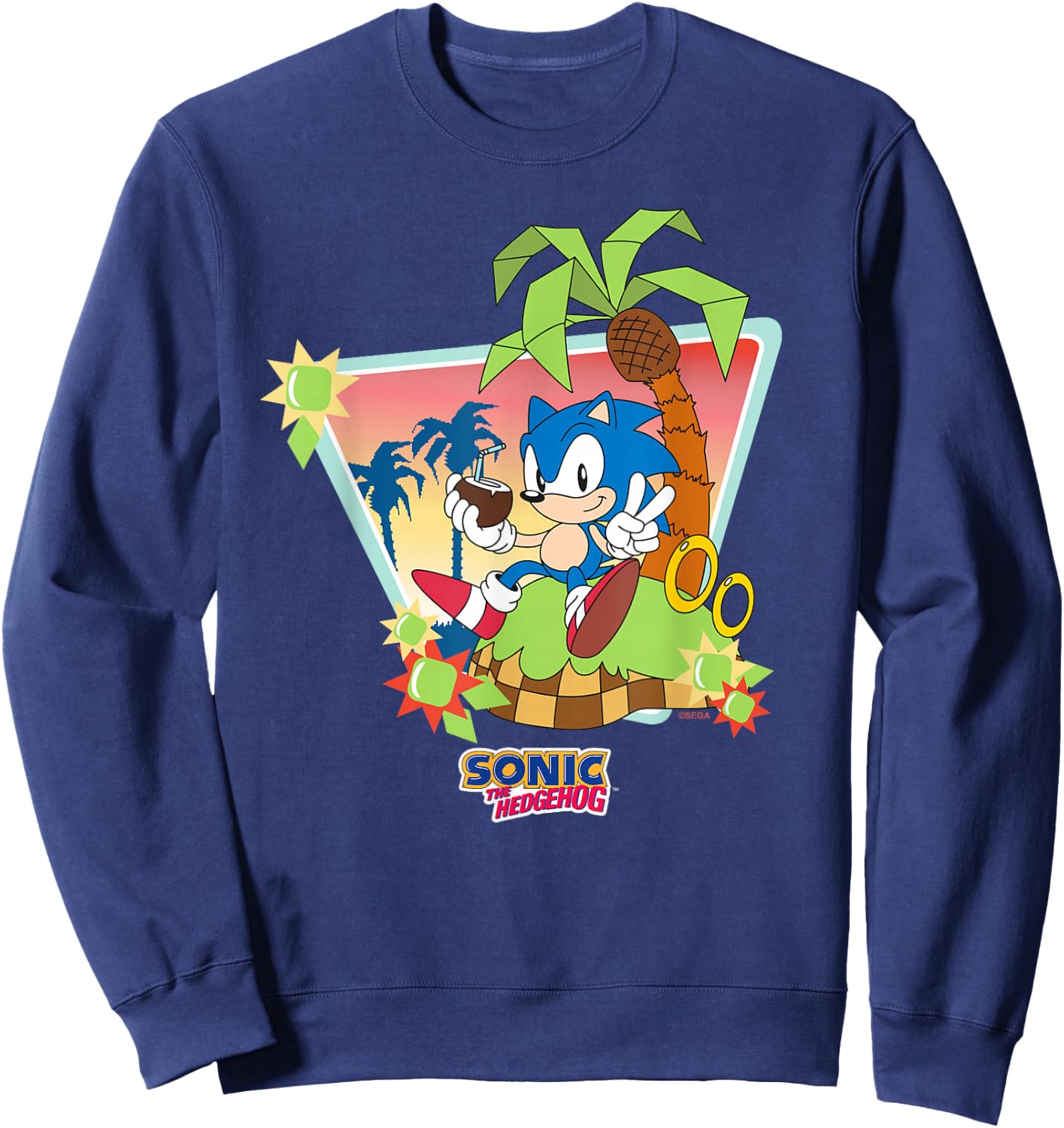 Sonic the Hedgehog - Chillaxin' Sonic Sweatshirt - Sweatshirt | Navy