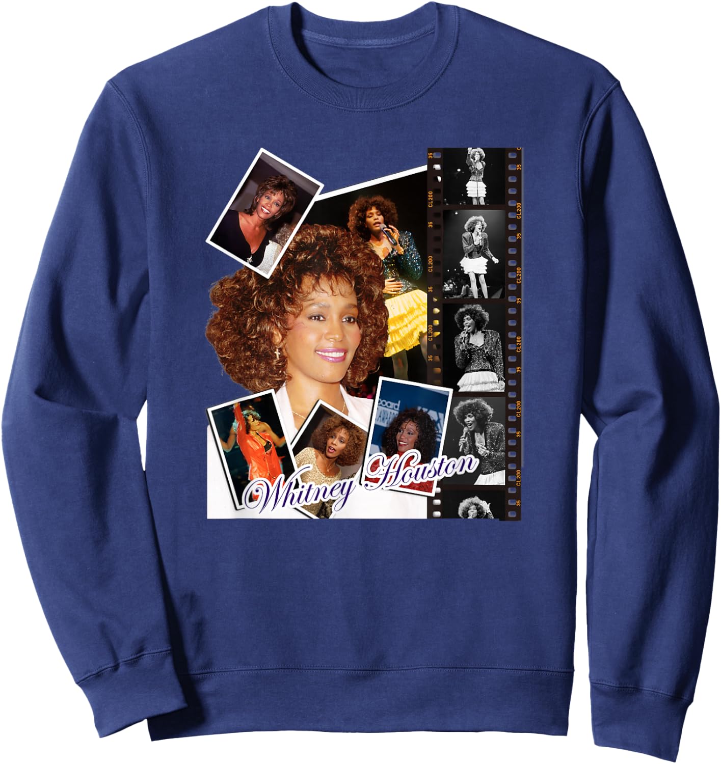 Whitney Houston_003 , Black, S Sweatshirt - Sweatshirt | Navy