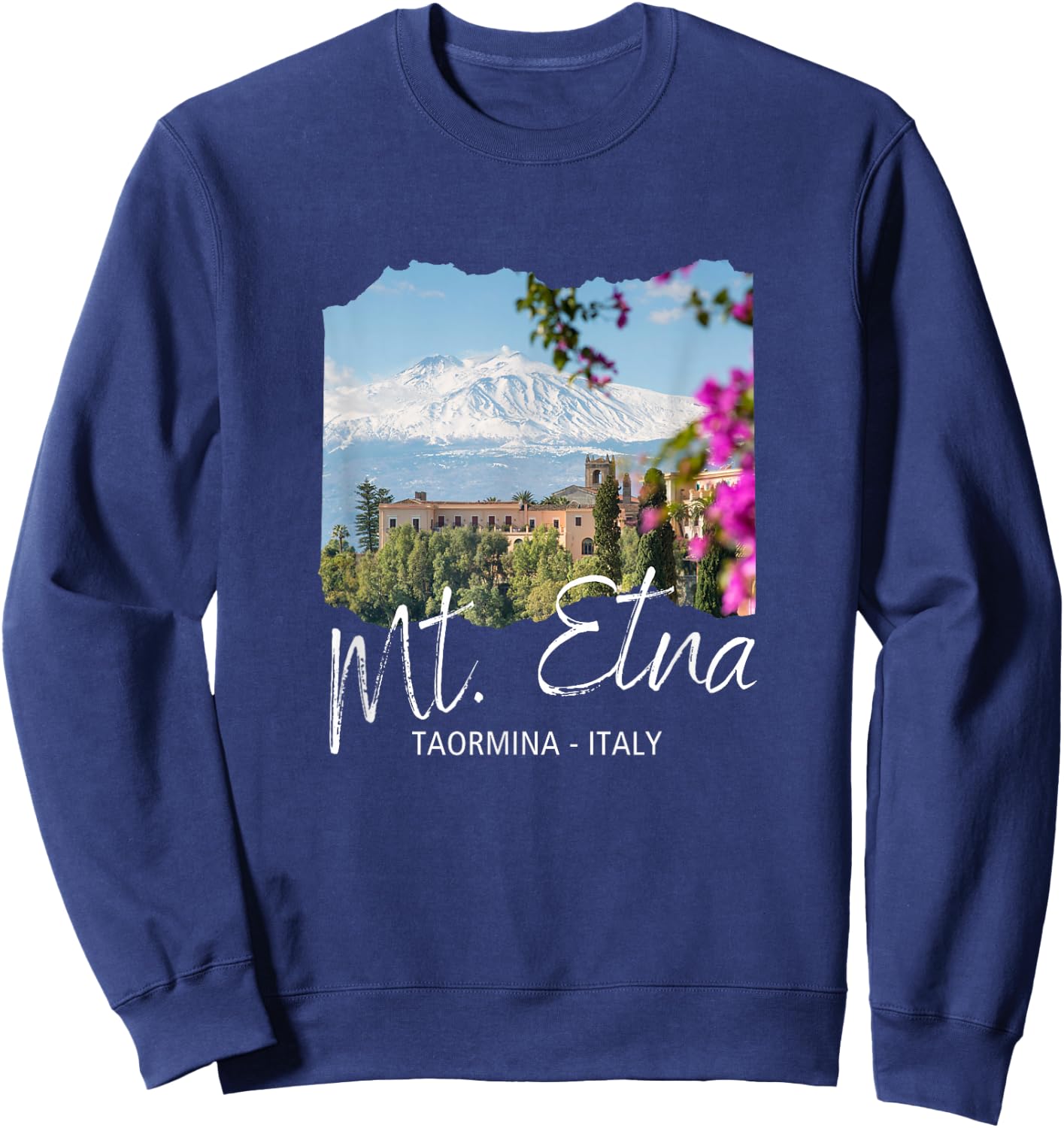 Italy Taormina Mt. Etna Sweatshirt - Sweatshirt | Navy