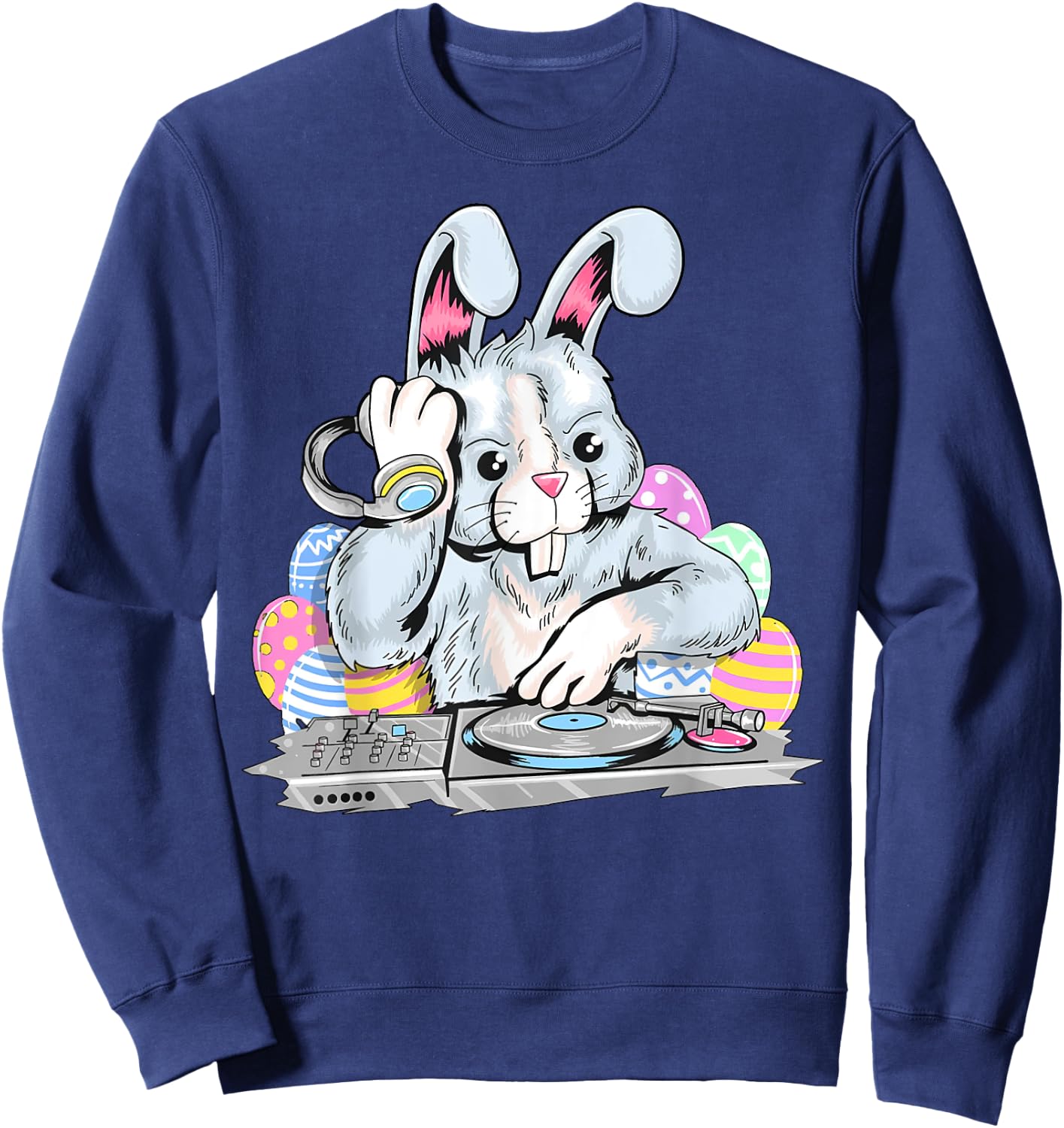 Cute Shirt Dj Easter Bunny Sweatshirt - Sweatshirt | Navy