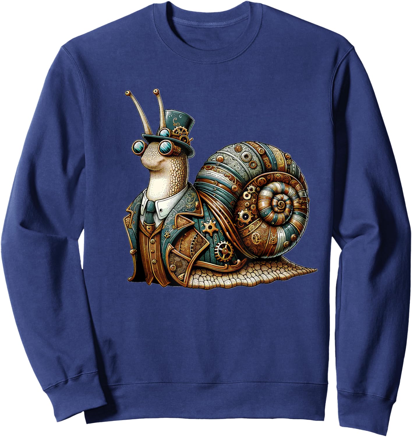 Steampunk Snail Women Men Kids Steampunk Snail Sweatshirt - Sweatshirt | Navy