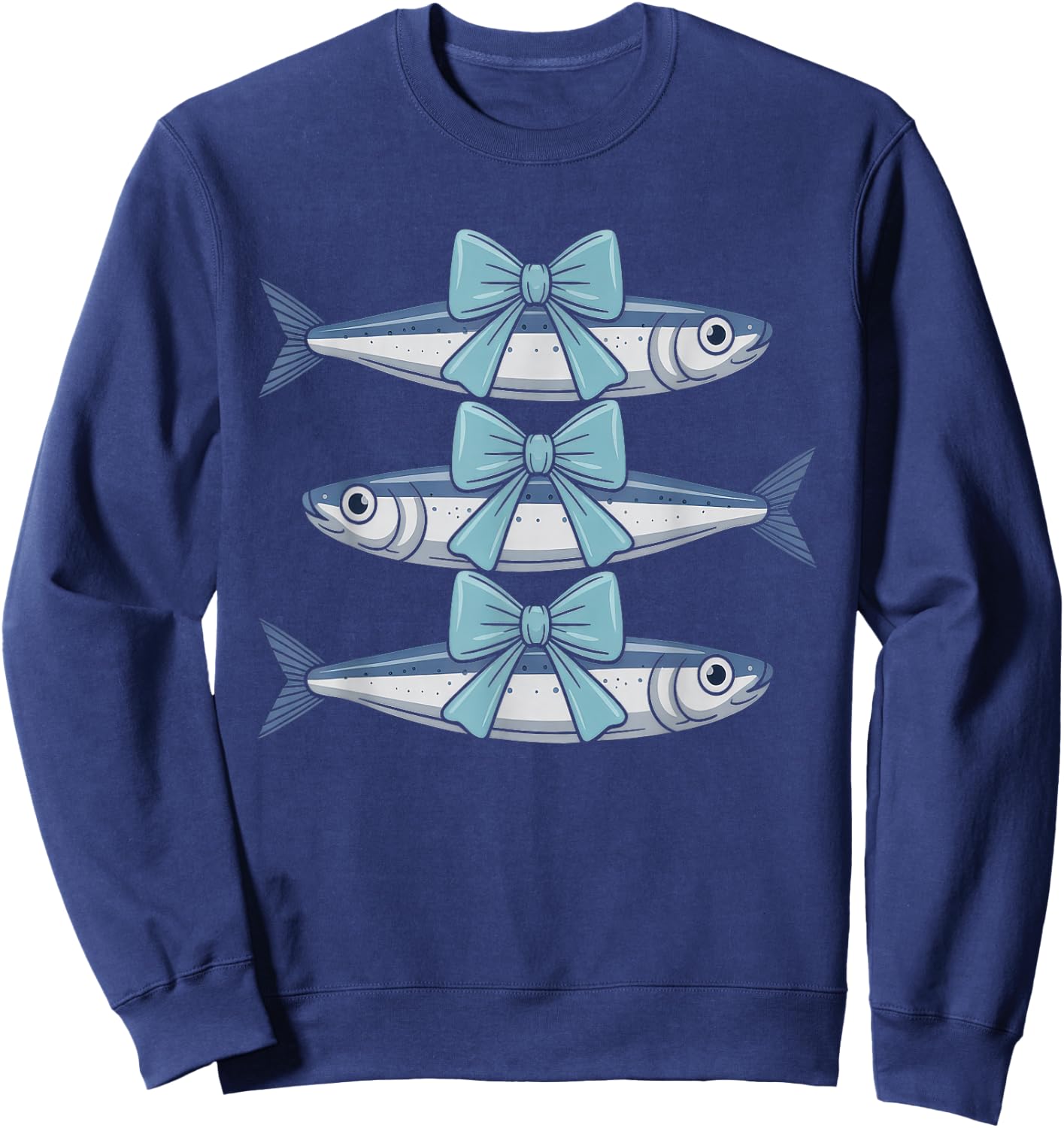 Bow Sardines Beach Women's Sweatshirt - Sweatshirt | Navy