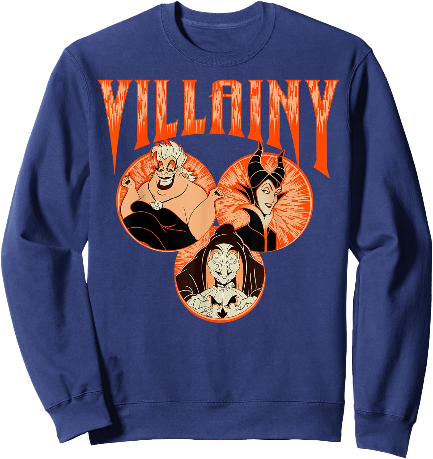 Disney Villains Ursula Evil Queen Villainy , Black, S Sweatshirt - Sweatshirt | Navy