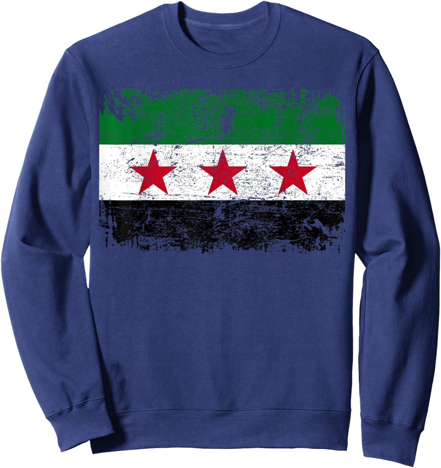 SYRIA Flag Vintage | Men Women Kids | SYRIA Sweatshirt - Sweatshirt | Navy