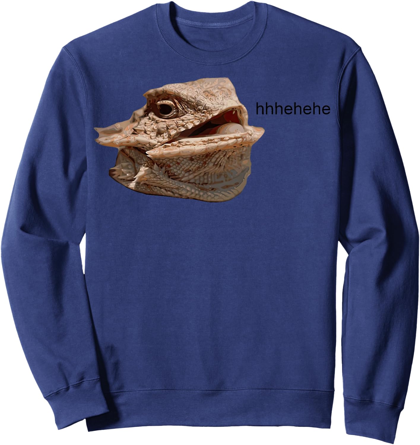 Laughing Iguana HeHe Lizard Sweatshirt - Sweatshirt | Navy