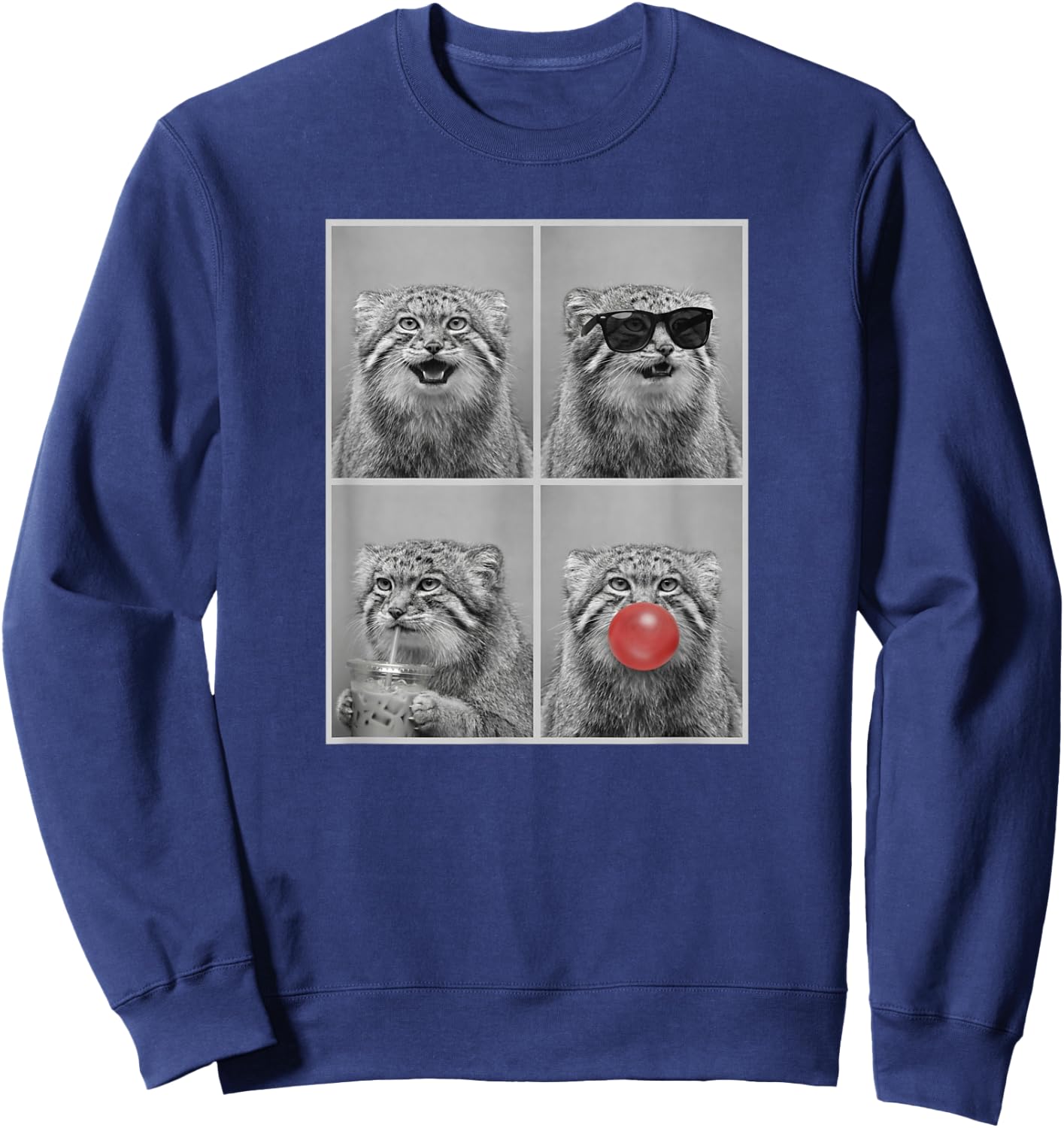 Pallas's Cats Funny Pallas's cat Sweatshirt - Sweatshirt | Navy