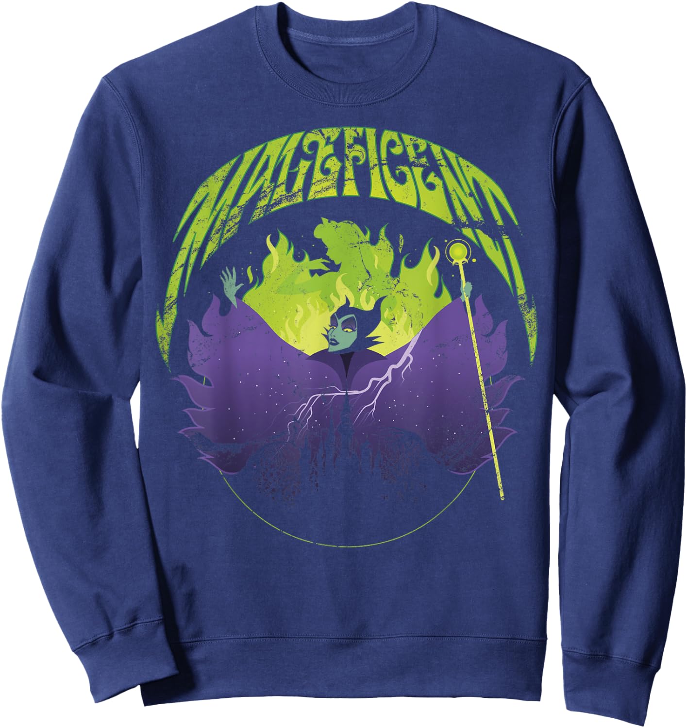 Disney Sleeping Beauty Maleficent Collage Portrait Sweatshirt - Sweatshirt | Navy