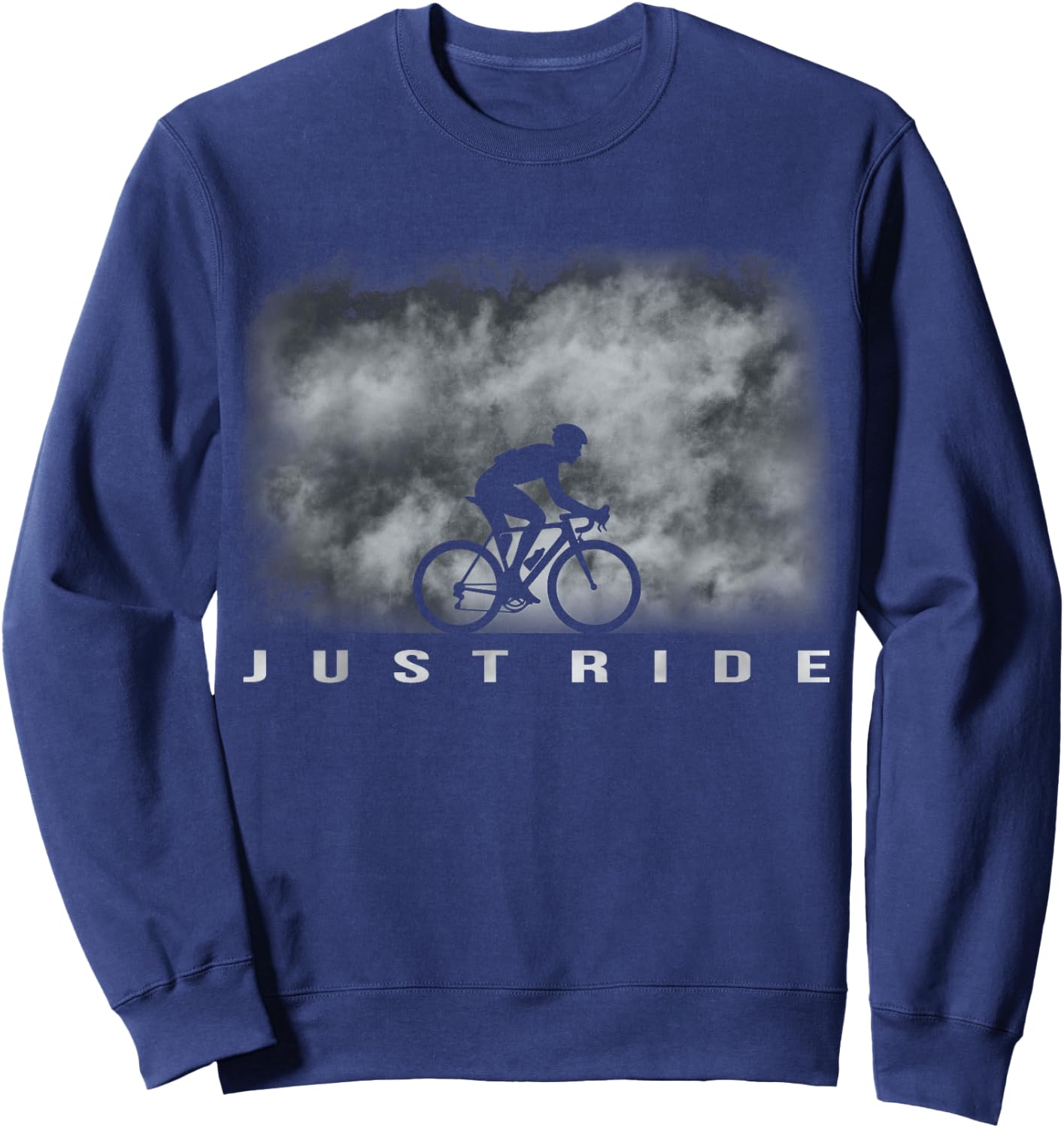 Just Ride Road Cycling Bicycle Adventure Enthusiast Gifts Sweatshirt - Sweatshirt | Navy