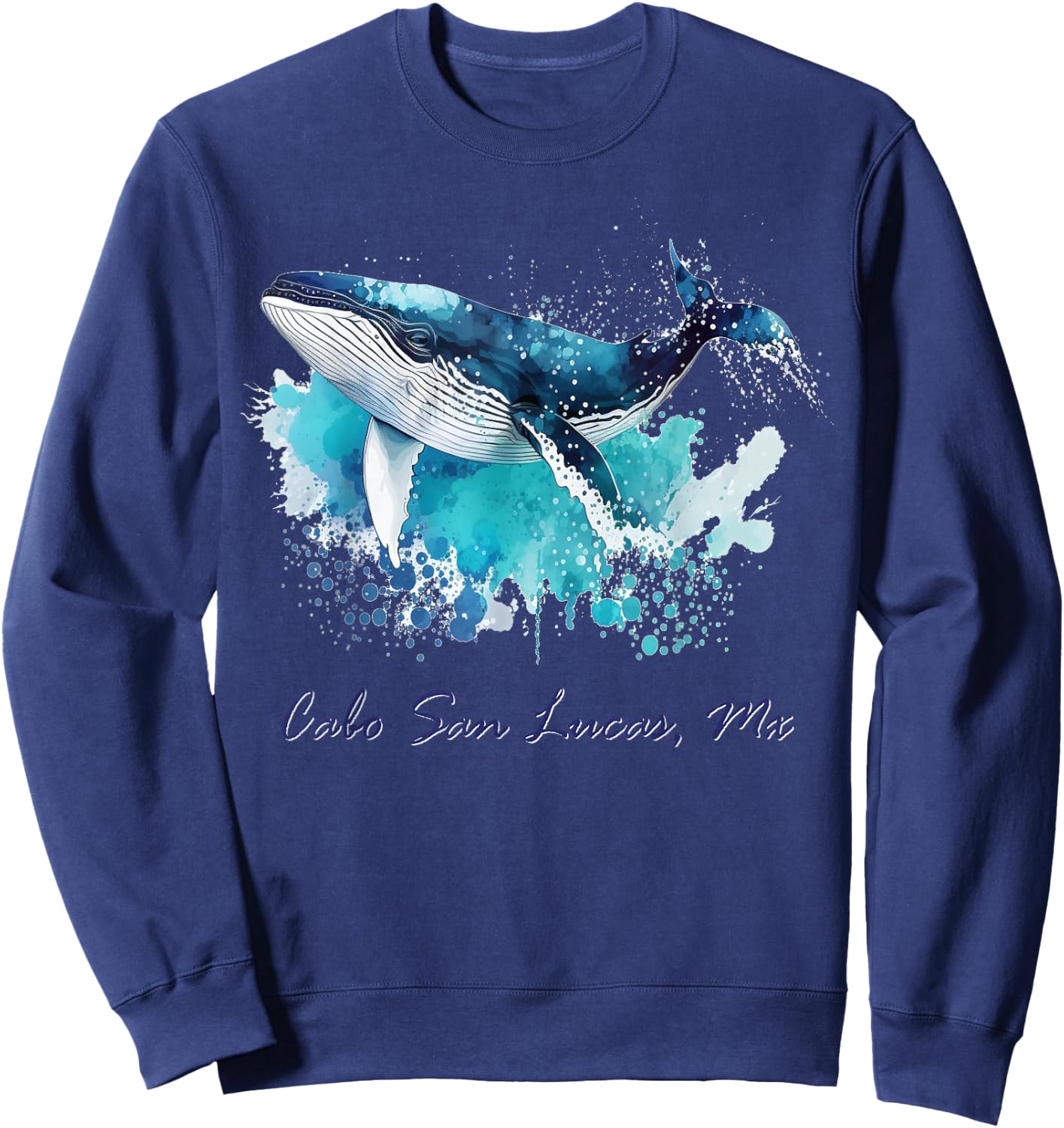 Cabo San Lucas, MX - Whale Watching Sweatshirt - Sweatshirt | Navy