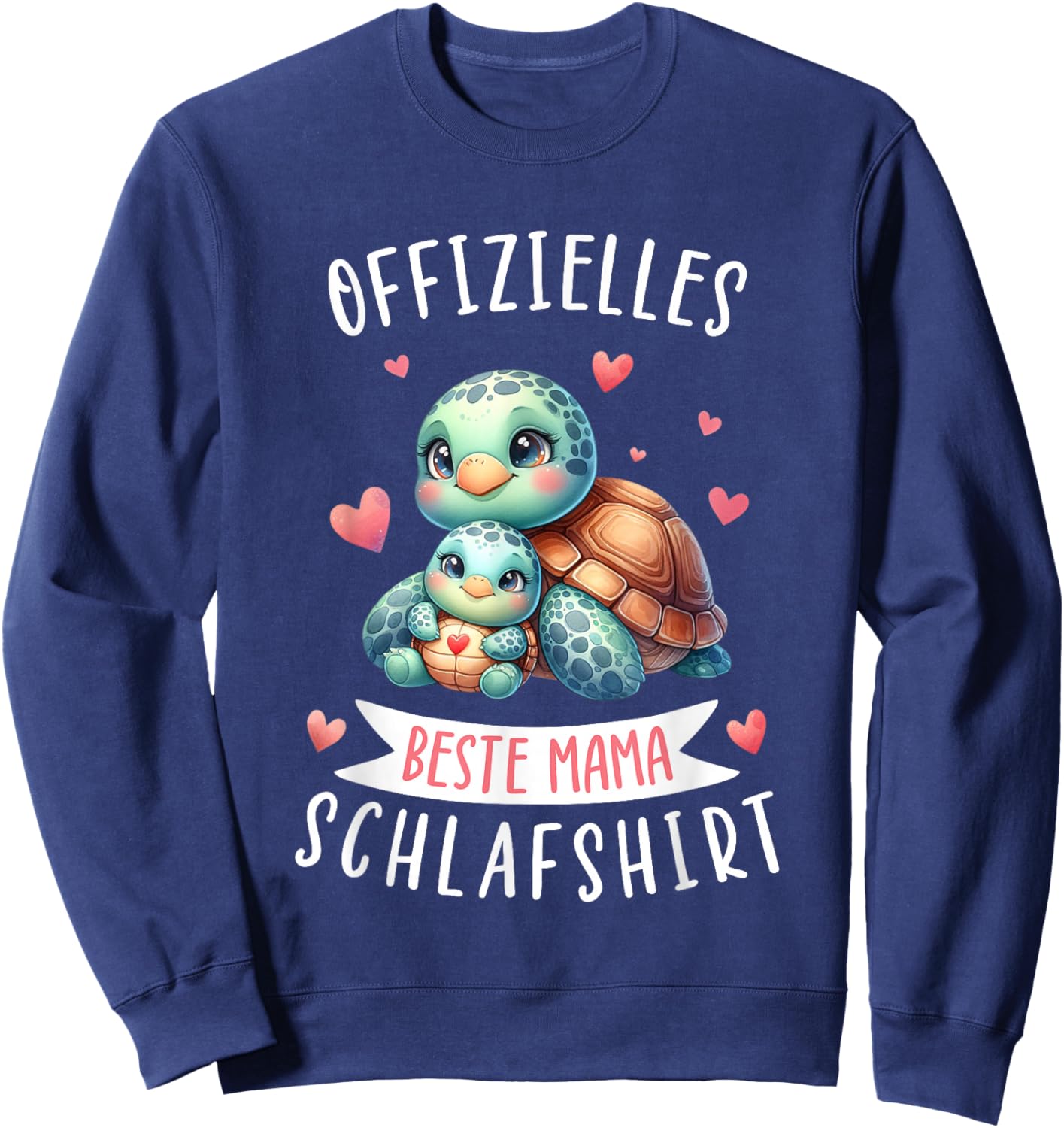 Official Best Mum Sleep Shirt Mother's Day Turtle Sweatshirt - Sweatshirt | Navy