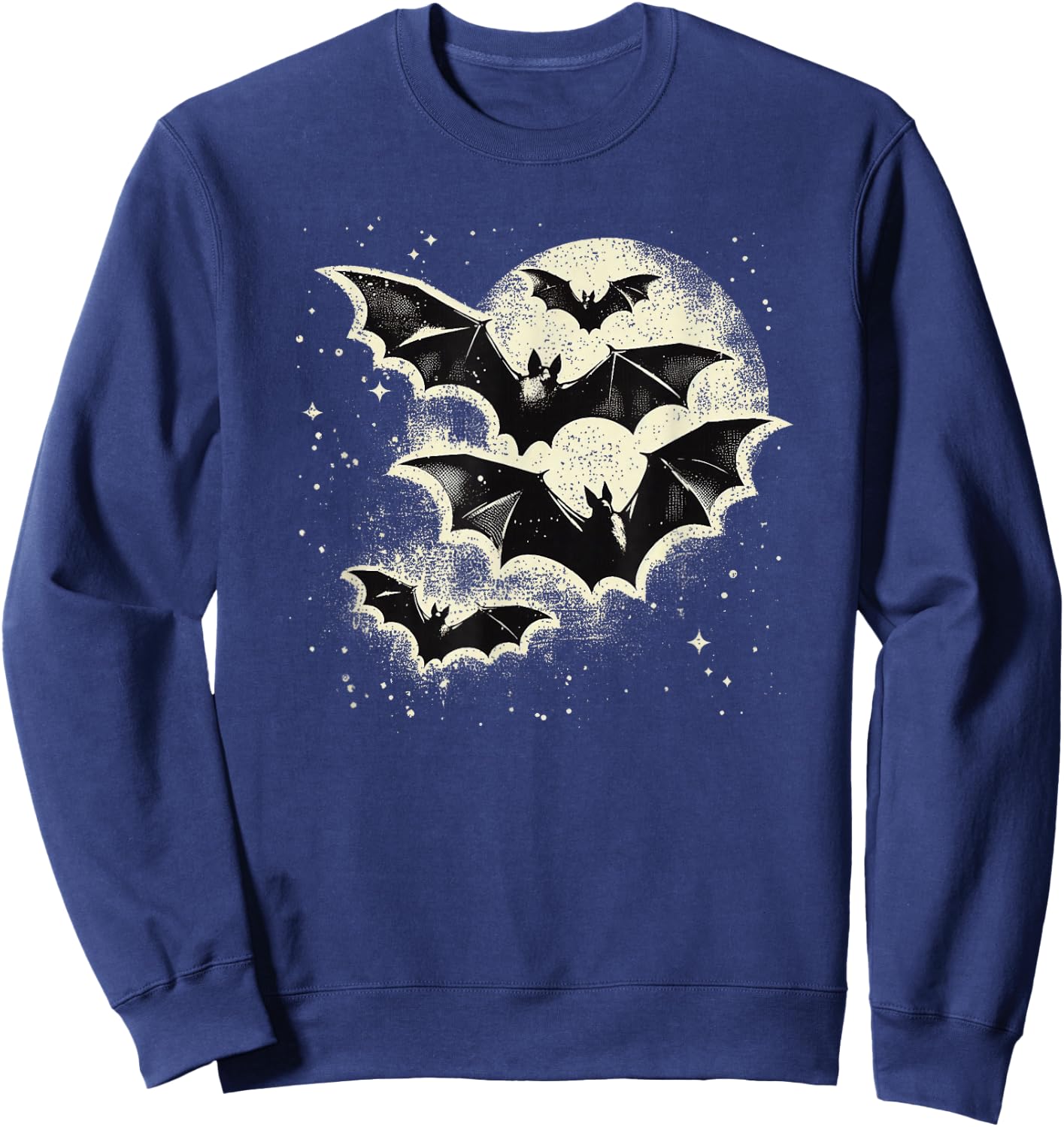 Vintage Bat Halloween Gothic Bat Sweatshirt - Sweatshirt | Navy