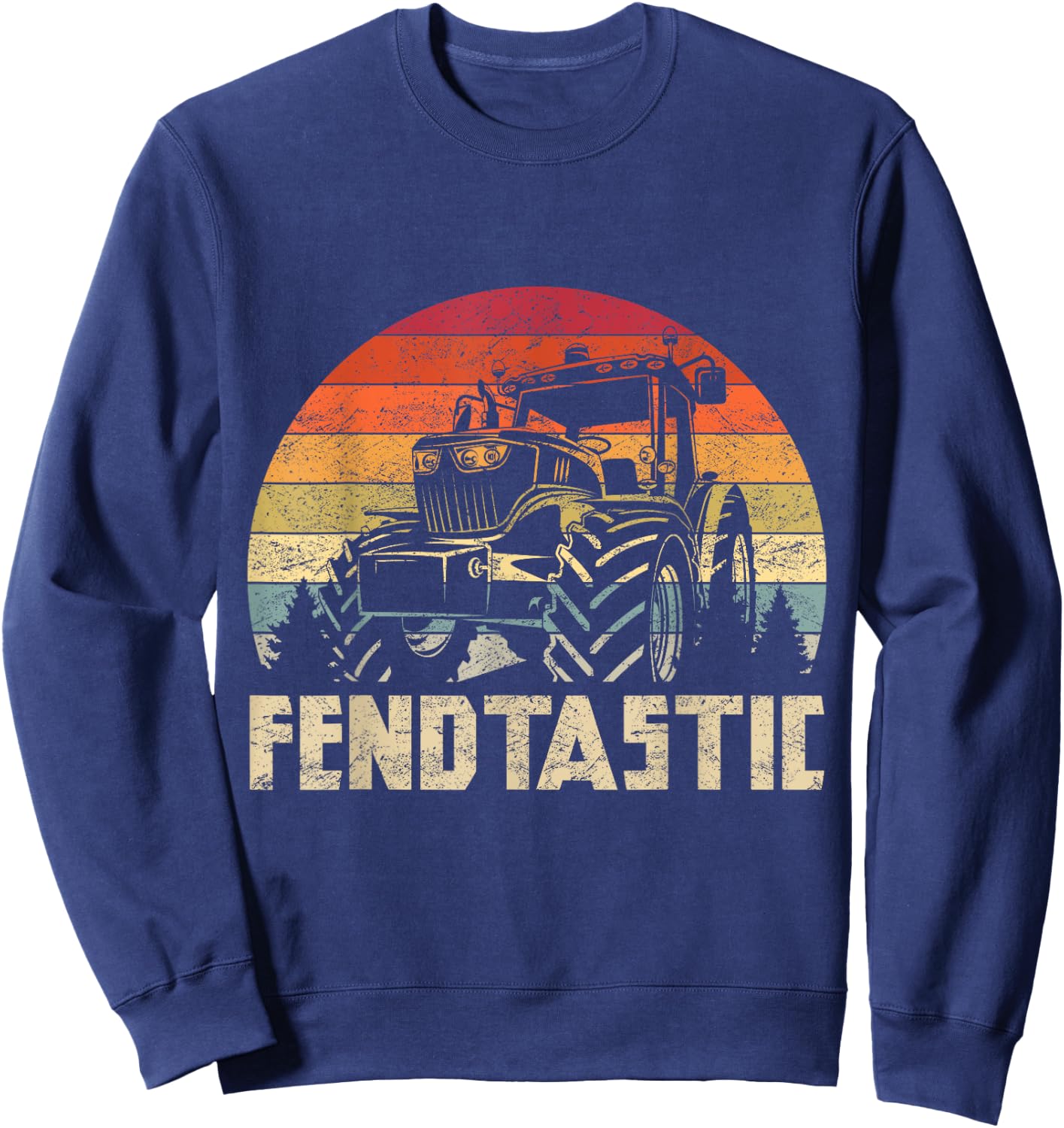 Fendtastic Geschenk für Herren Schwarz Klein EU 41.0 Rundhals-Ausschnitt Kurzarm Klassische Passform 100% Baumwolle Imported Sweatshirt - Sweatshirt | Navy