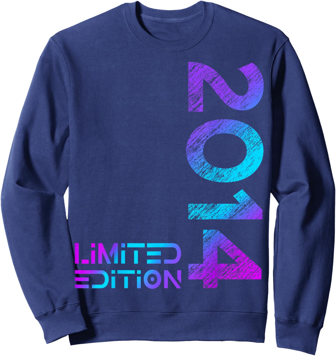 Kids 10th Birthday Limited Edition Vintage 2014 Boy Girl , black Sweatshirt - Sweatshirt | Navy