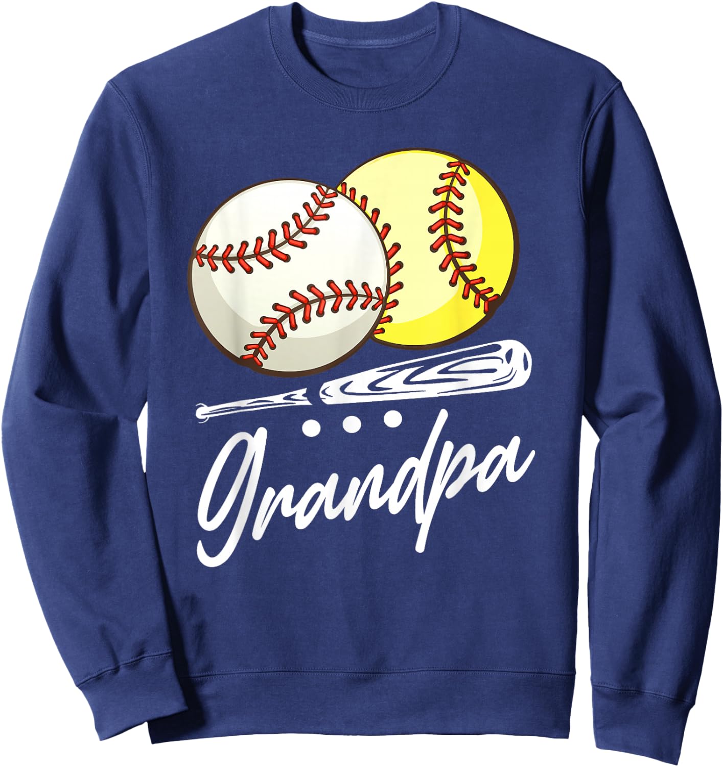 Ball Grandpa Baseball Softball Sweatshirt - Sweatshirt | Navy
