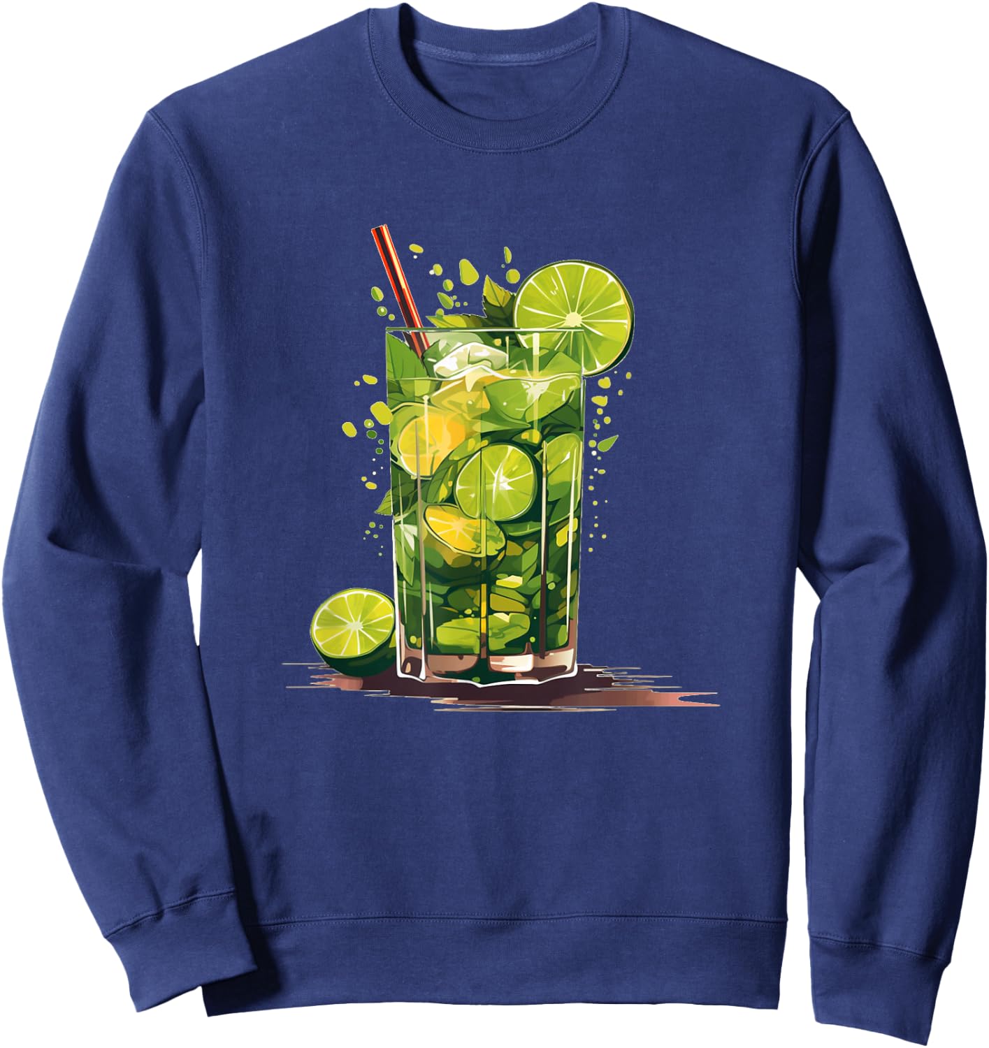 Beautiful Cocktail Party with this Brazil Caipirinha Costume , black Sweatshirt - Sweatshirt | Navy