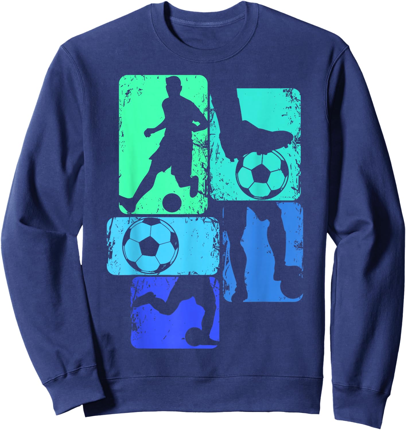 Football Player Boys Kids , black Sweatshirt - Sweatshirt | Navy