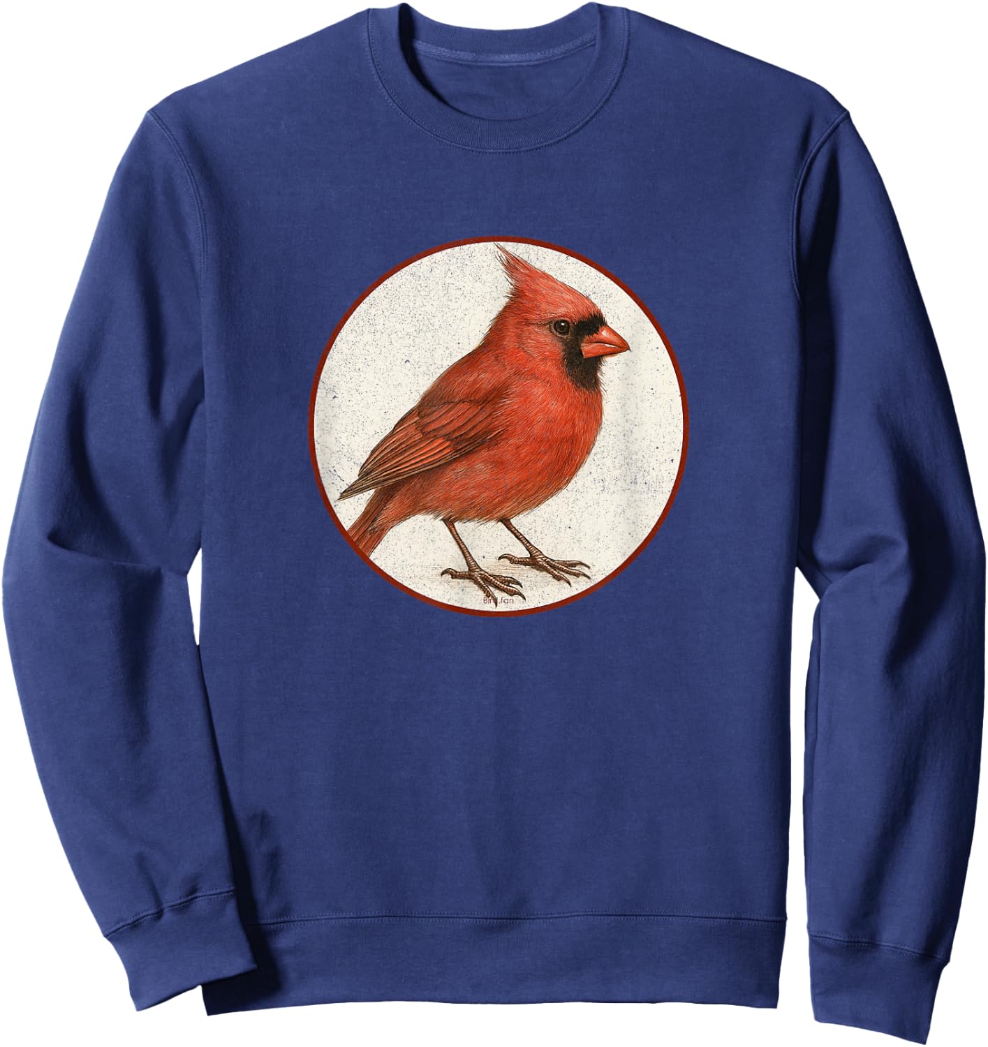 Colorful Retro Northern Cardinal Bird Design Sweatshirt - Sweatshirt | Navy