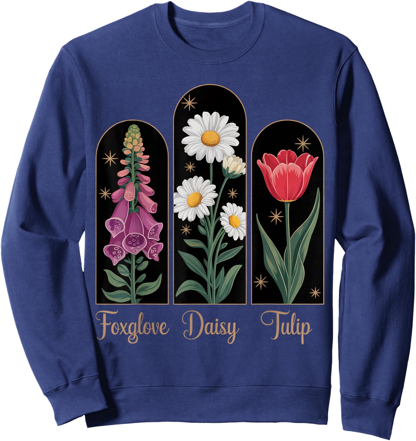 Stem Floral Trio Vintage Sweatshirt - Sweatshirt | Navy