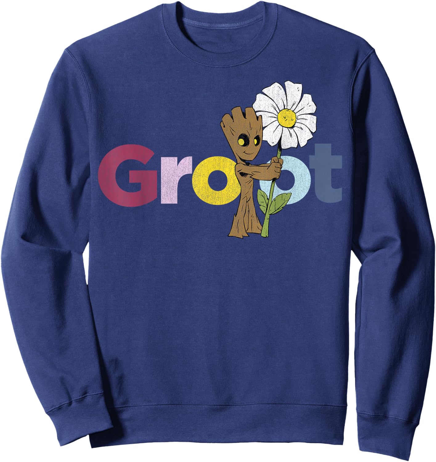 Marvel Guardians of The Galaxy Groot Flower Small Sweatshirt - Sweatshirt | Navy