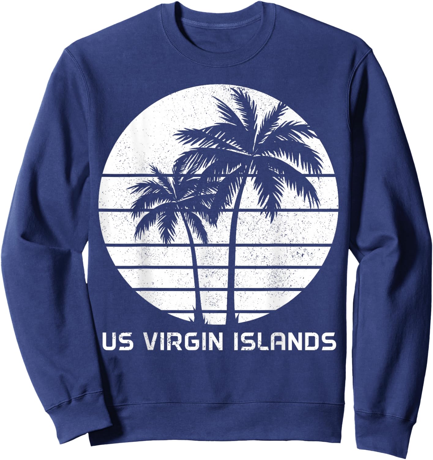 Vacances aux îles Vierges américaines | Pride Beach | USVI Vintage Sweatshirt - Sweatshirt | Navy