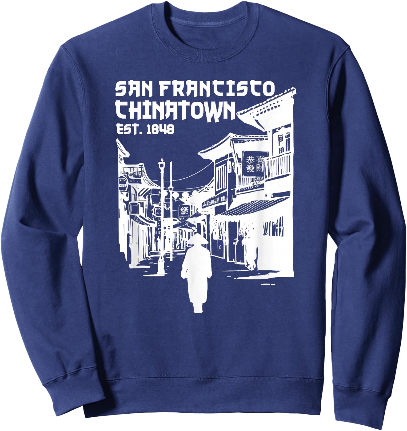 San Francisco Chinatown Chinese American Bay Area Dragon SF Sweatshirt - Sweatshirt | Navy
