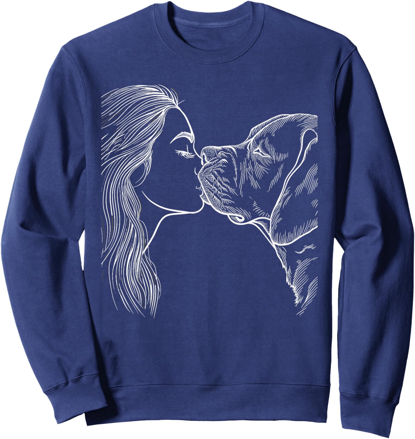 Mastiff Mom Dog Art English Mastiff Lover Mother's Day Sweatshirt - Sweatshirt | Navy