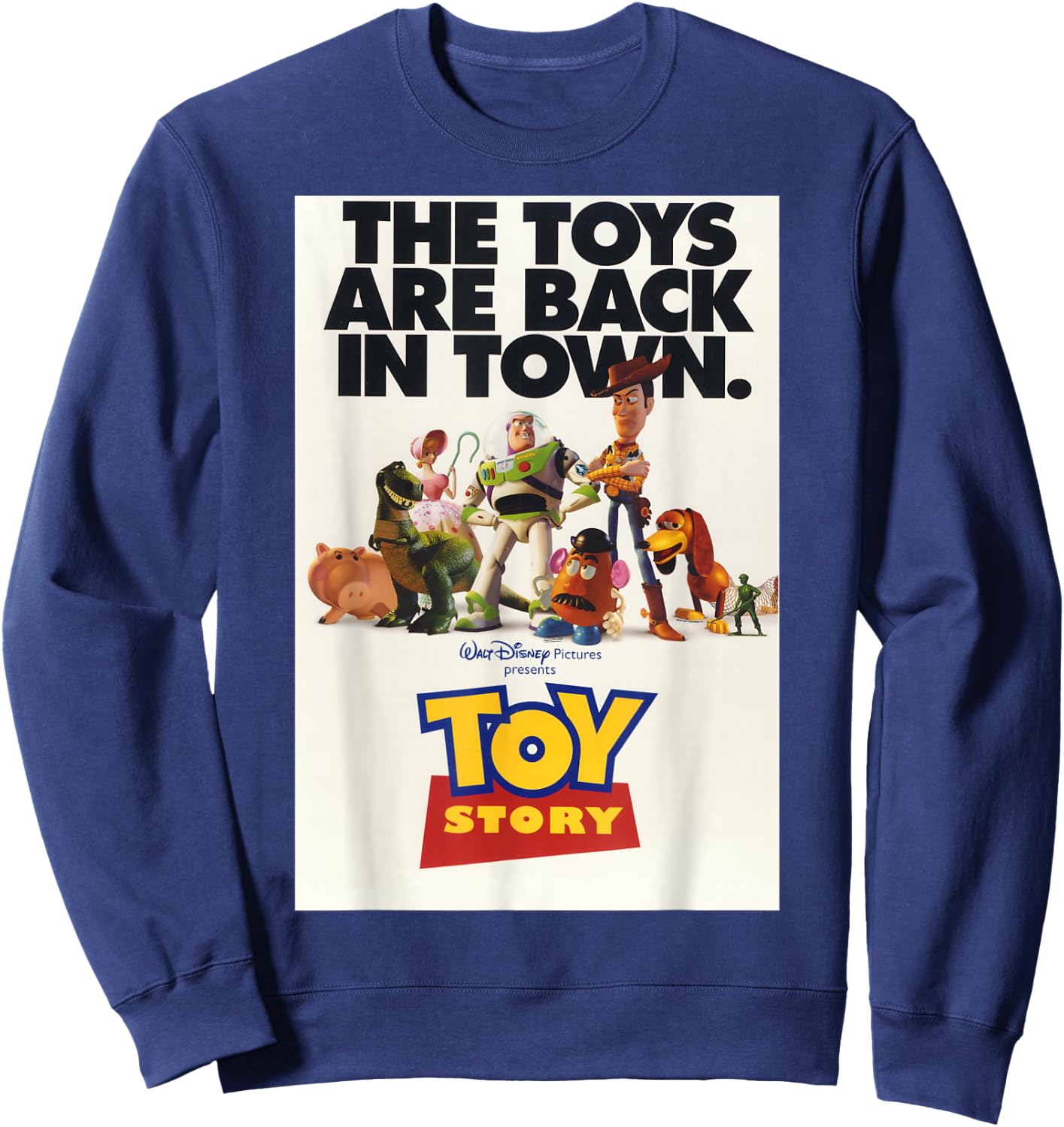 Disney Pixar Toy Story Toys Are Back In Town Poster Sweatshirt - Sweatshirt | Navy