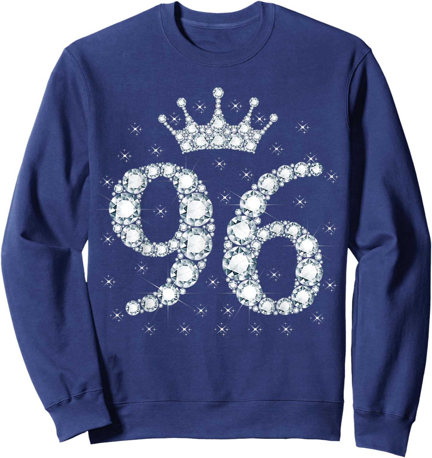 96 Crown 96 Years Old Happy 96th Birthday Girl Women Sweatshirt - Sweatshirt | Navy