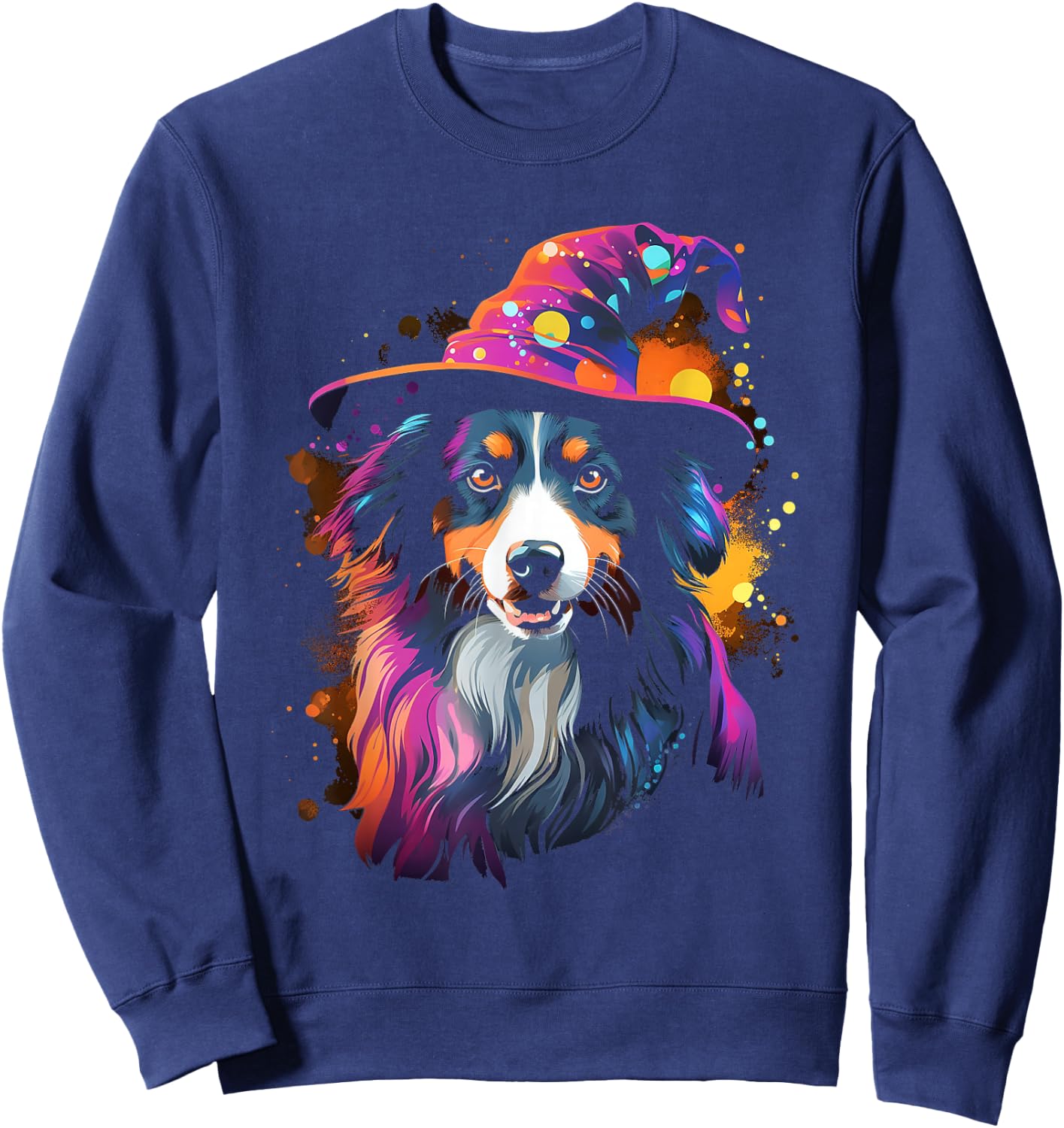 Australian Shepherd Halloween Dog Pet Owner Sweatshirt - Sweatshirt | Navy