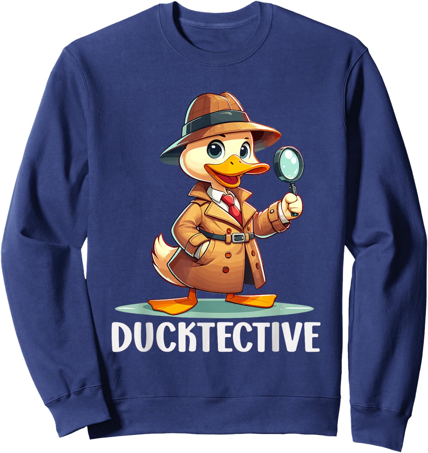 Private Investigator PI Funny Duck Pun Detective Spy Sweatshirt - Sweatshirt | Navy