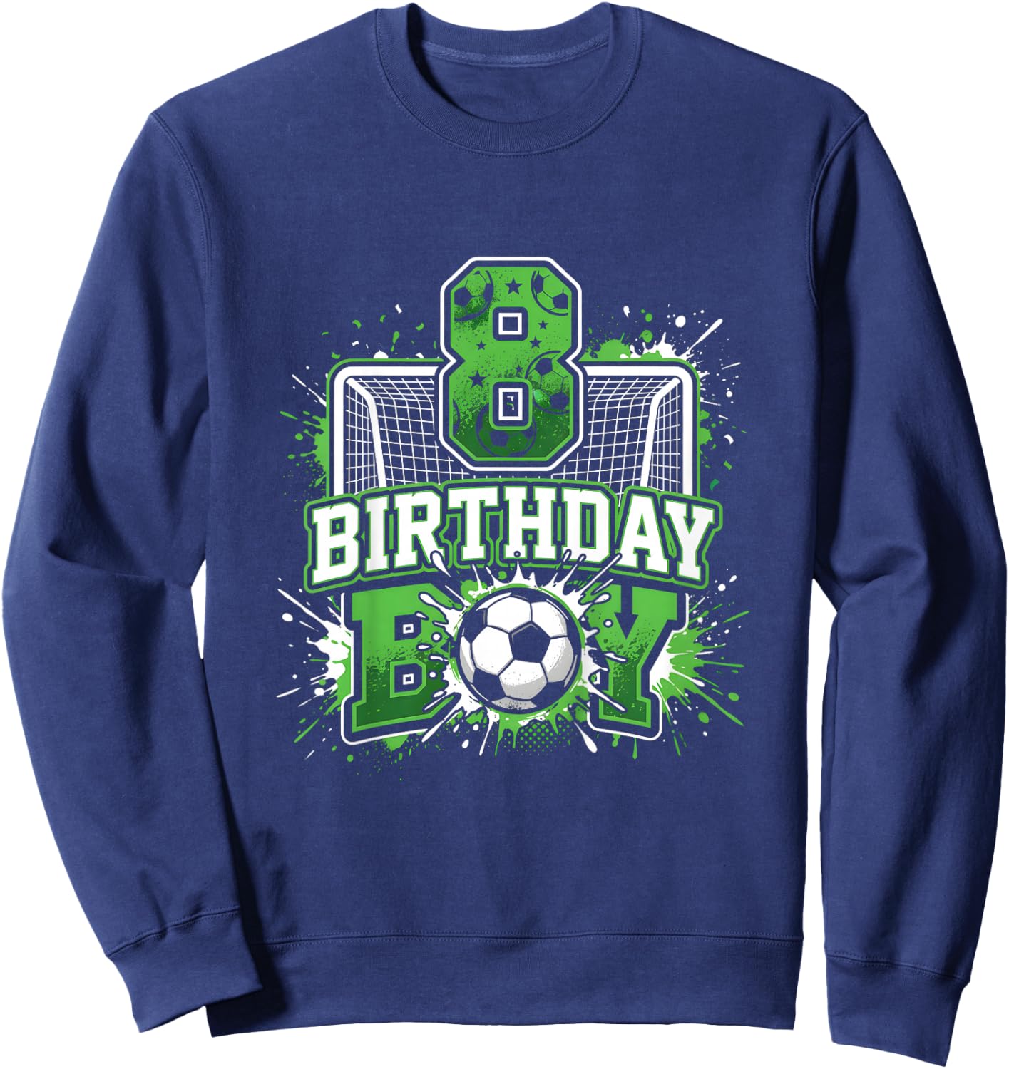 Filet de Football pour 8e Anniversaire garçon 8 Ans Sweatshirt - Sweatshirt | Navy