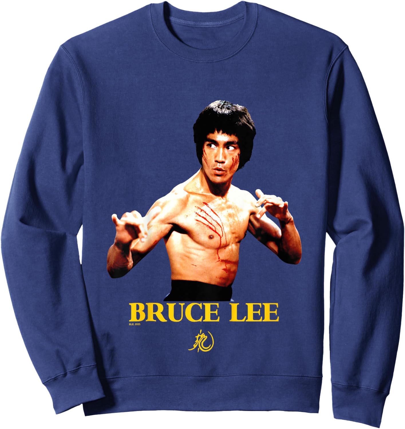 Kids Bruce Lee Enter The Dragon, an Iconic Photo for Kids , Black, S Sweatshirt - Sweatshirt | Navy