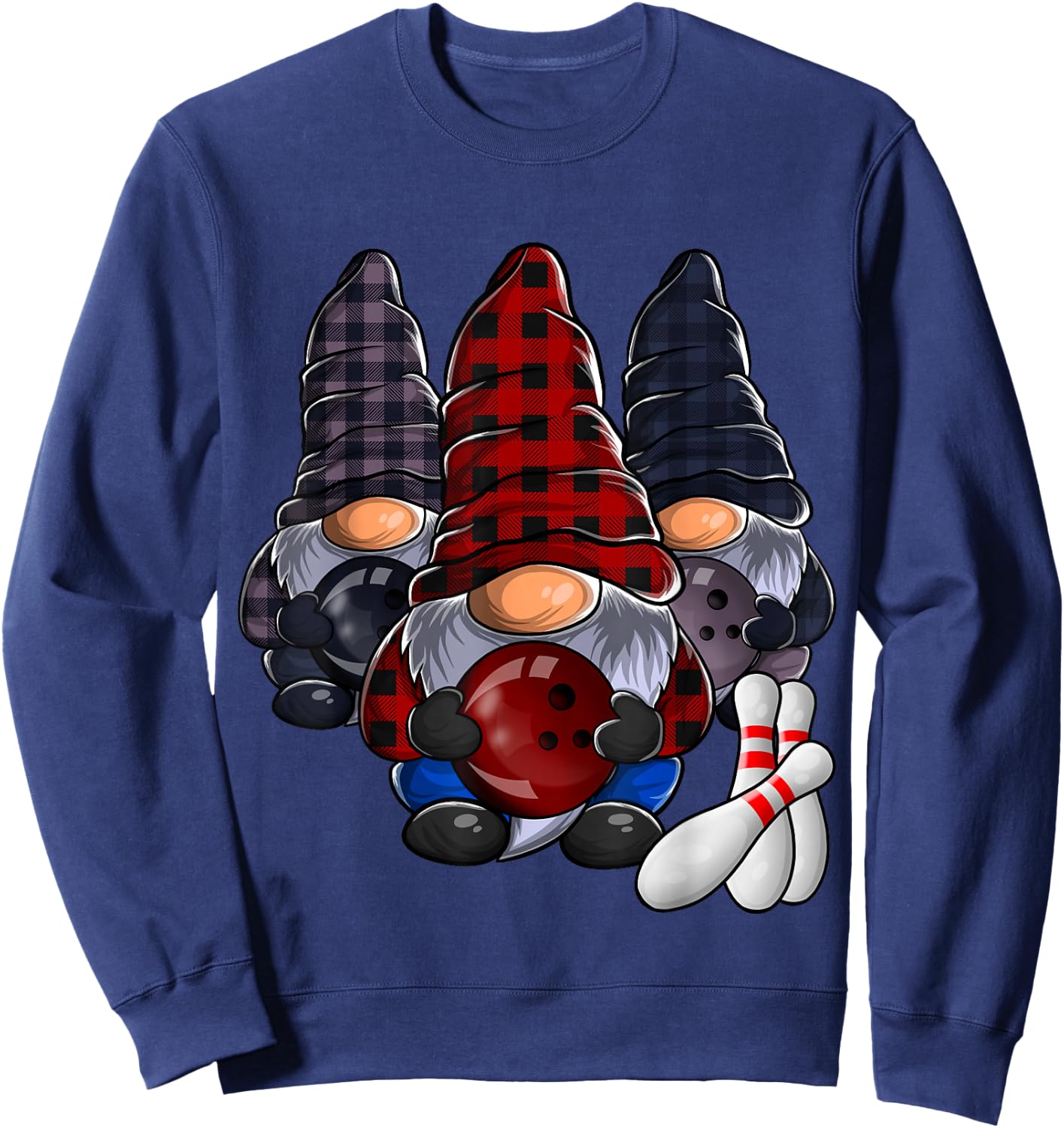 Funny Gnome Bowling Sweatshirt - Sweatshirt | Navy