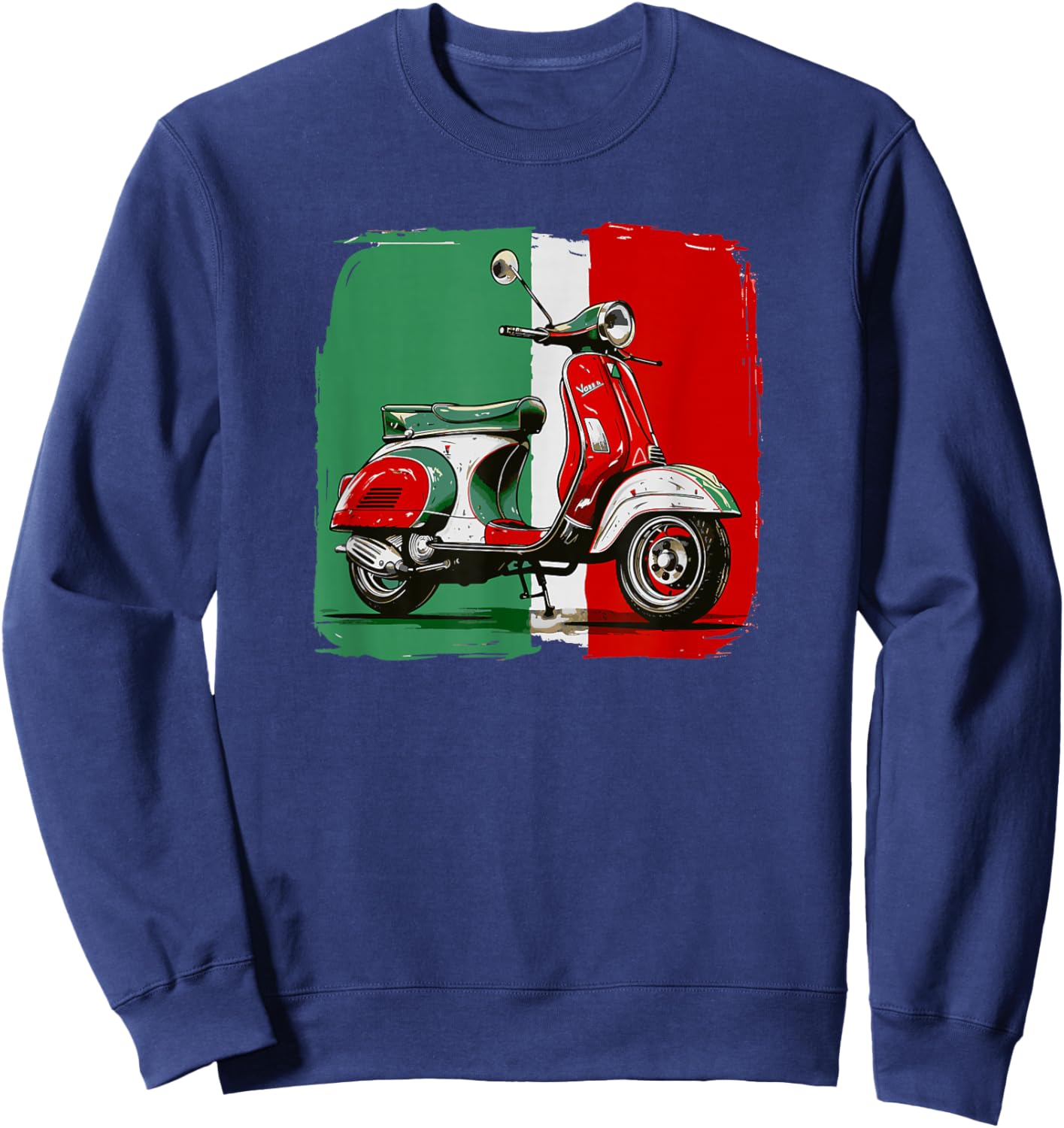 Tricolore - Italian Flag Italian Scooter Sweatshirt - Sweatshirt | Navy
