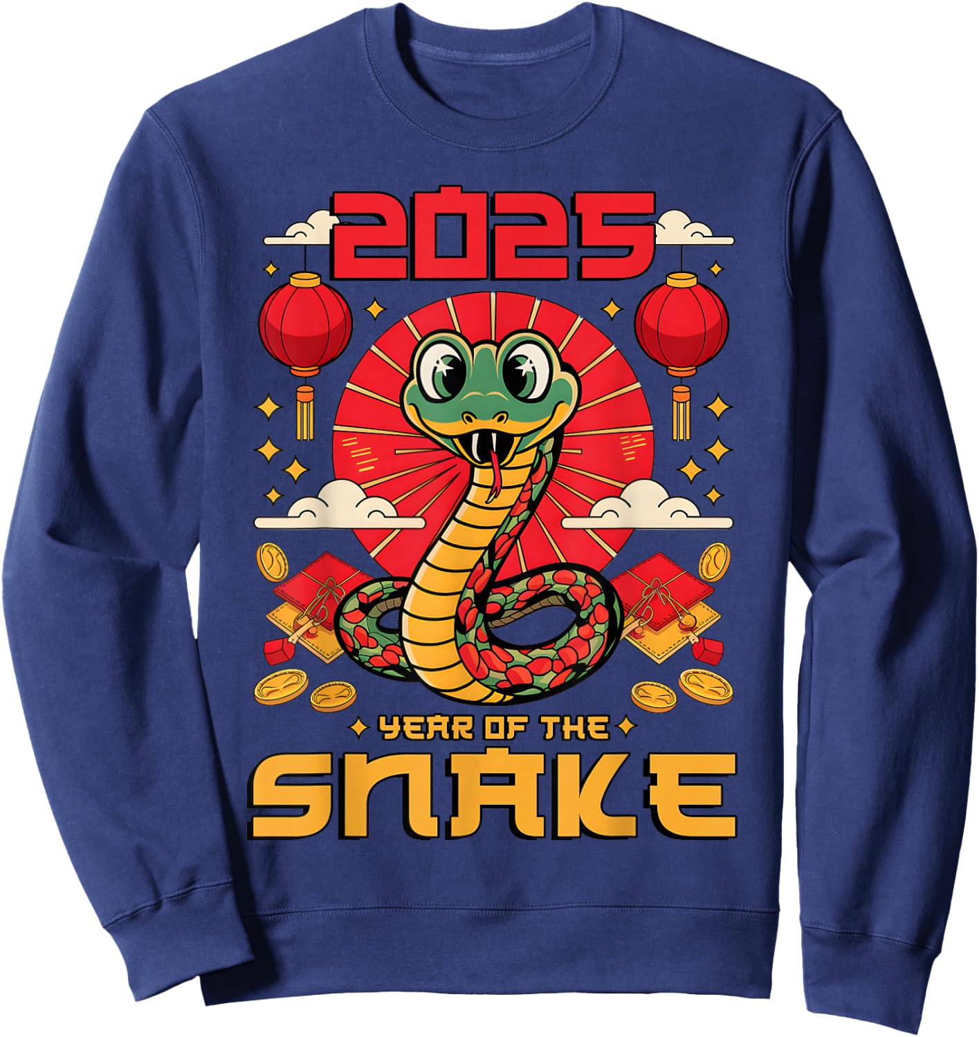 Chinese New Year Snake the Year of the Snake 2025 Sweatshirt - Sweatshirt | Navy