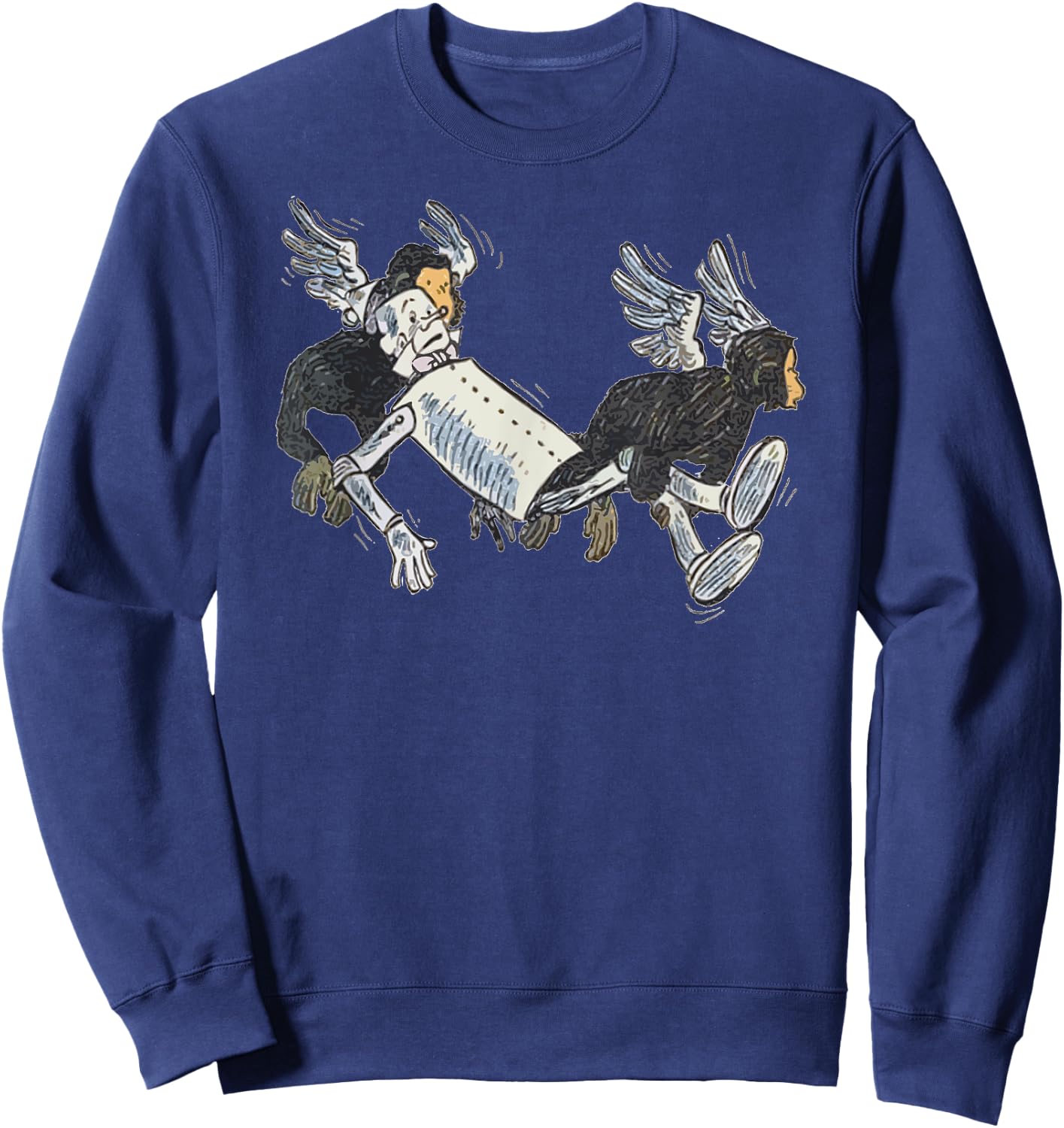 Retro Tin Man Shirt Art-Tinman Wizard Of OZ Flying Monkeys Sweatshirt - Sweatshirt | Navy